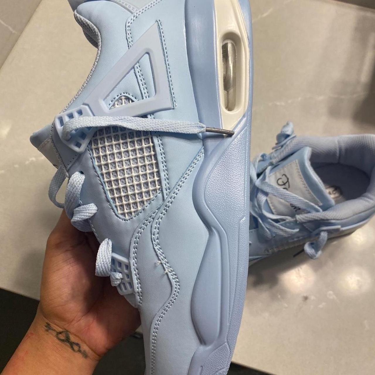 Jordan 4 Light Blue Need These Gone Text Me For Depop 