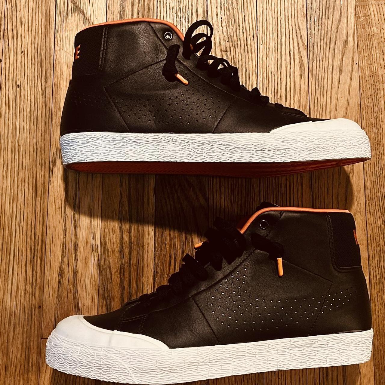 nike blazers orange and black