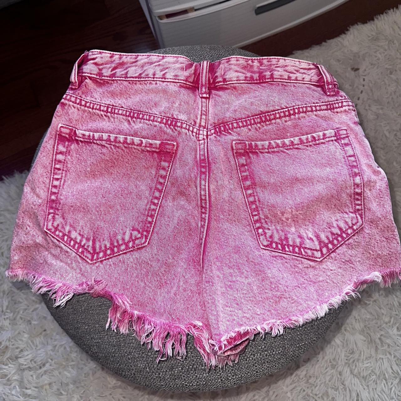 pacsun pink jean shorts, worn once,
