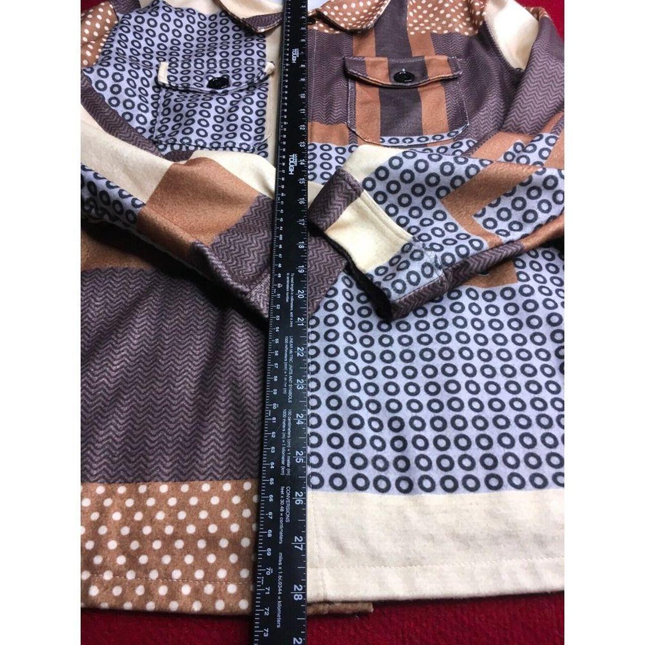 Women's Jacket - Brown - XL – Patchwork Button-Up… - image 4