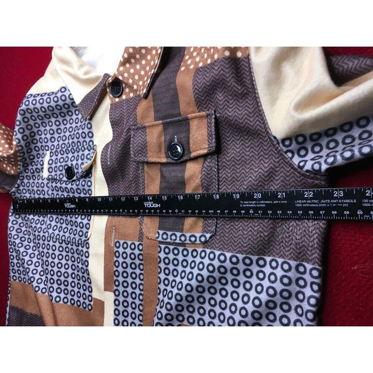 Women's Jacket - Brown - XL – Patchwork Button-Up… - image 5