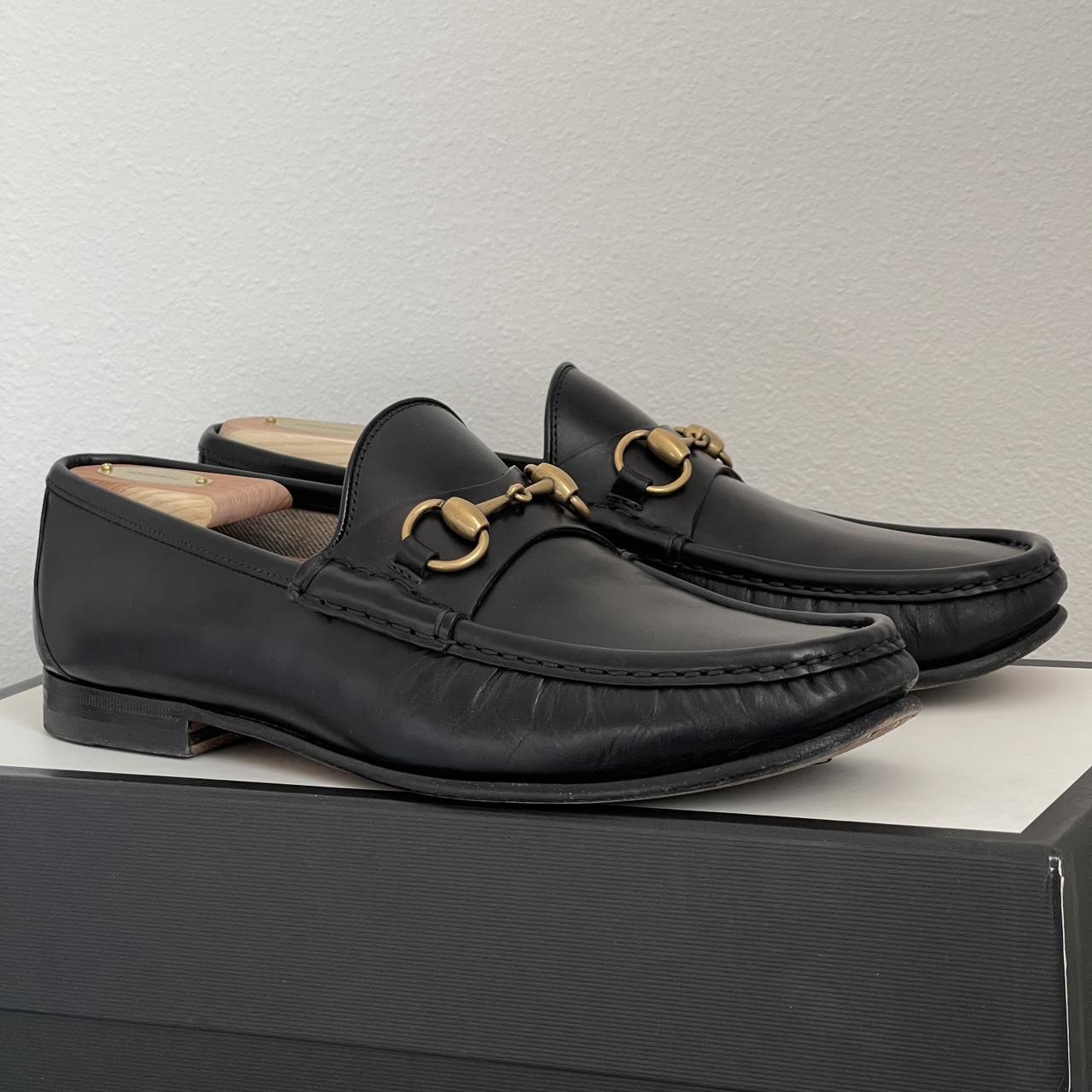 mens gucci loafers black