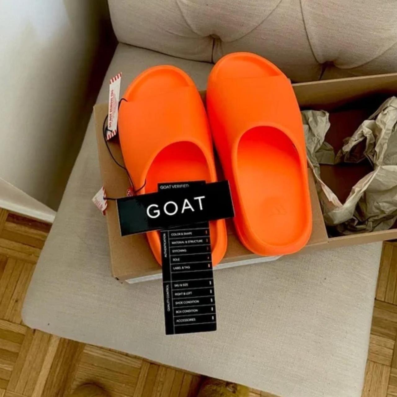 yeezy slides orange size 7