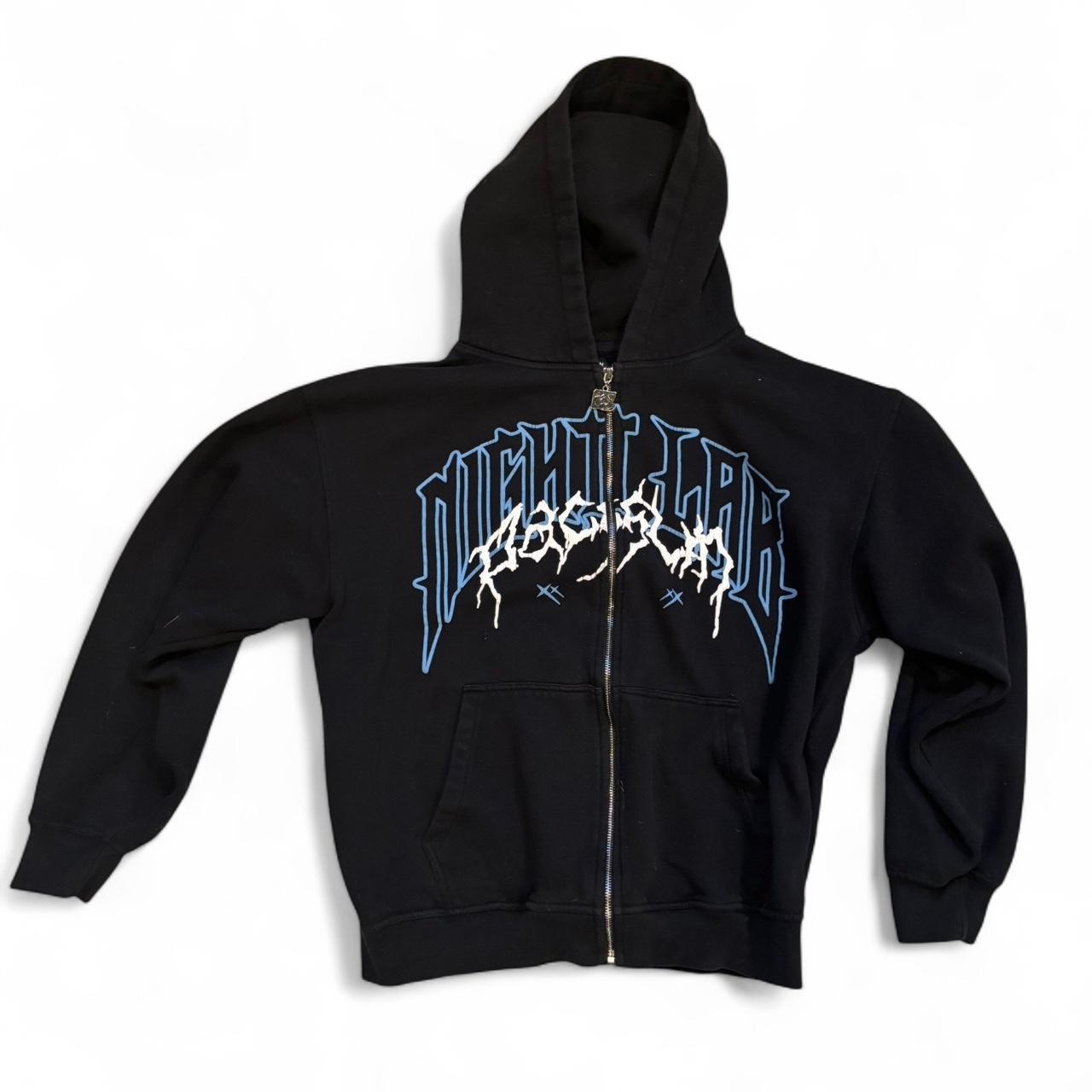 Pacific Sunwear Zip Up Hoodie L – Black And Blue PacSun Zip-up