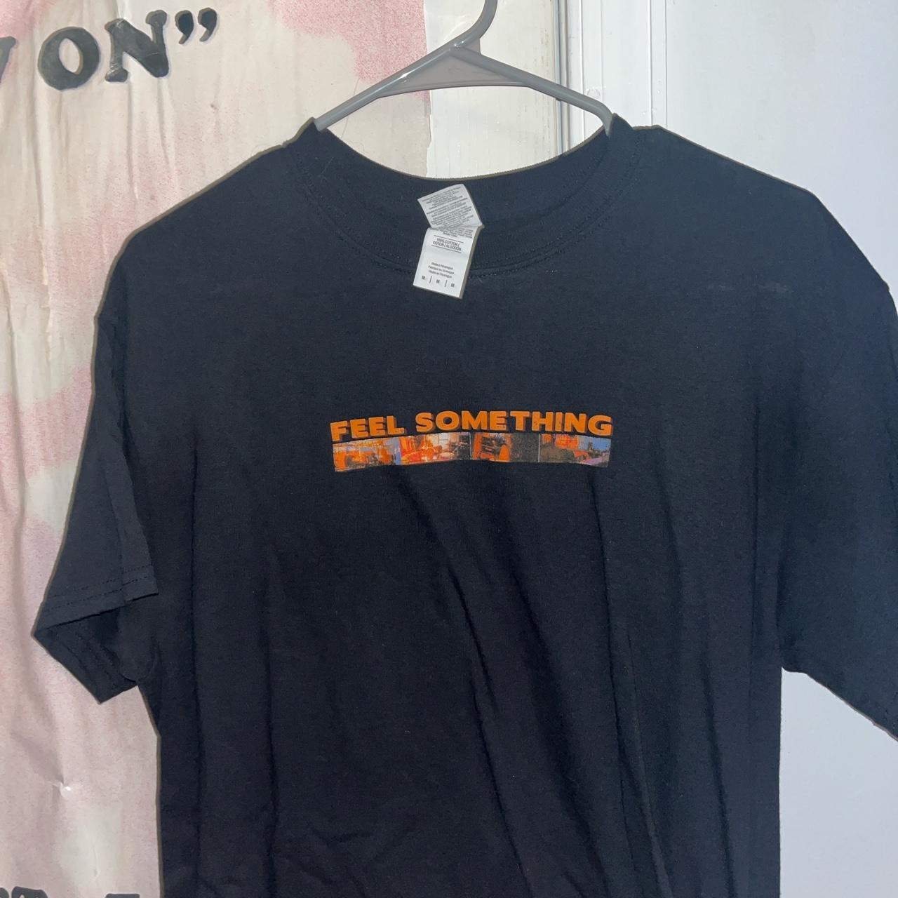 Men's Black and Orange T-shirt | Depop