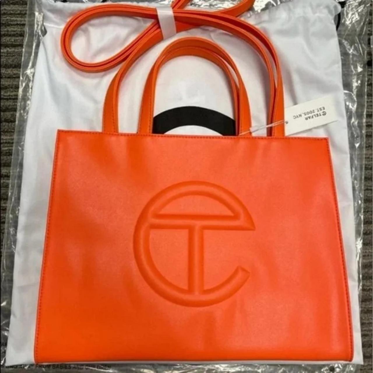 Telfar Orange Medium Shopper Bag store