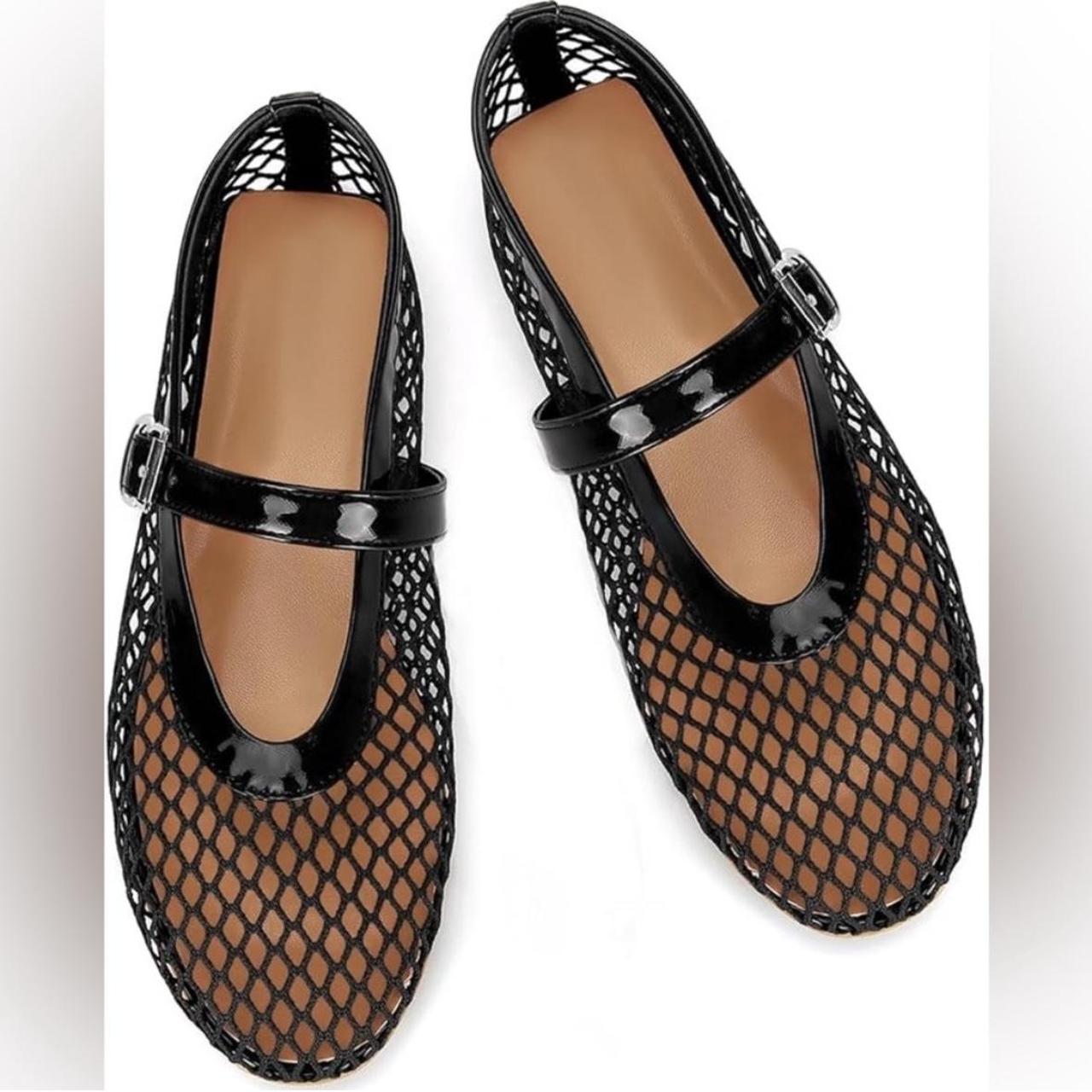 ★ KHIHO★ Mesh Buckle Strap Ballerina Flats Black K25-SH01 MUSINSA | KHIHO Mesh Buckle Strap Ballerina Flats Black