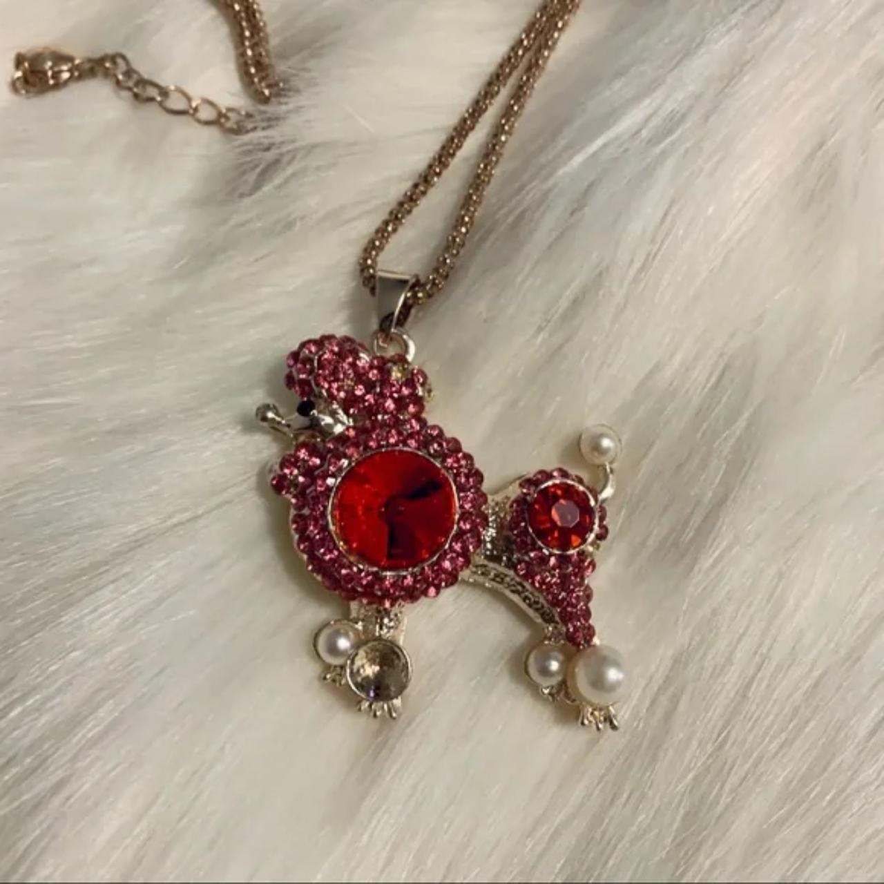 Betsey johnson poodle necklace hotsell