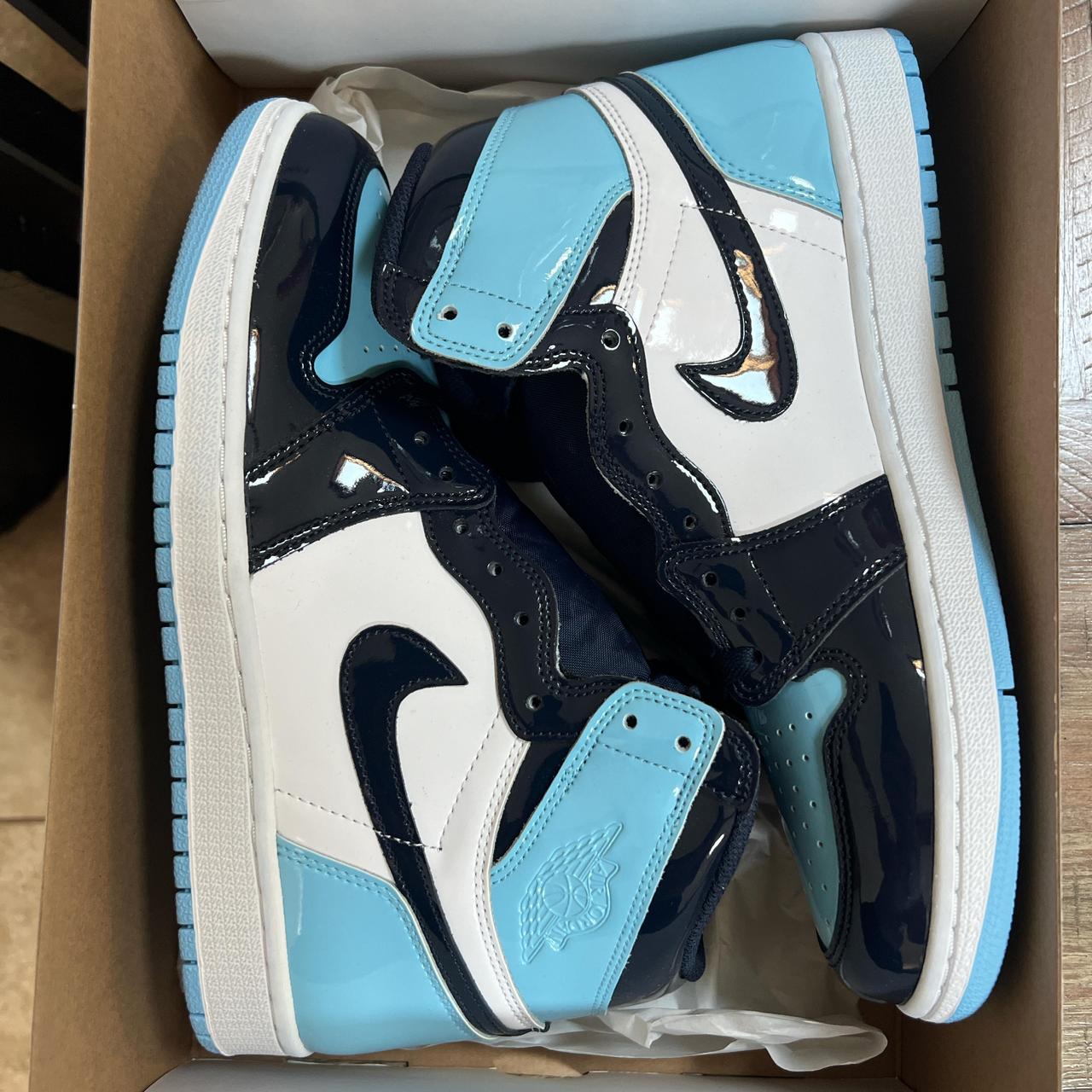 Blue shops chill jordan 1 stockx