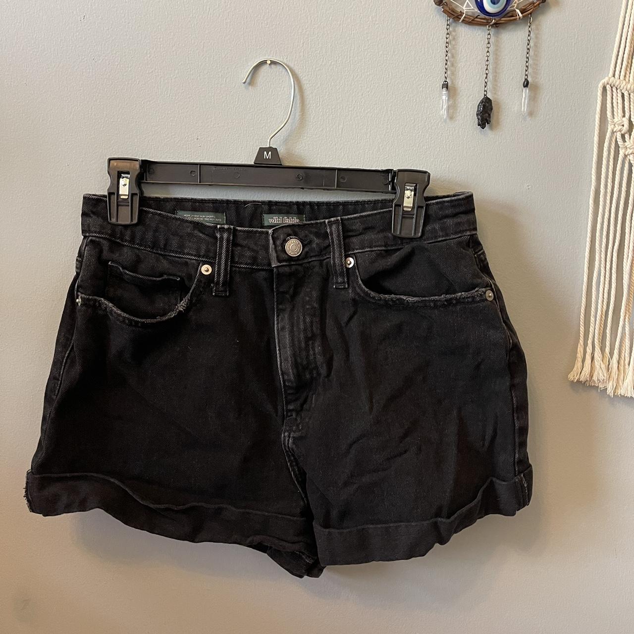 Black Shorts With 5 Pockets And Button Fly Depop 3531