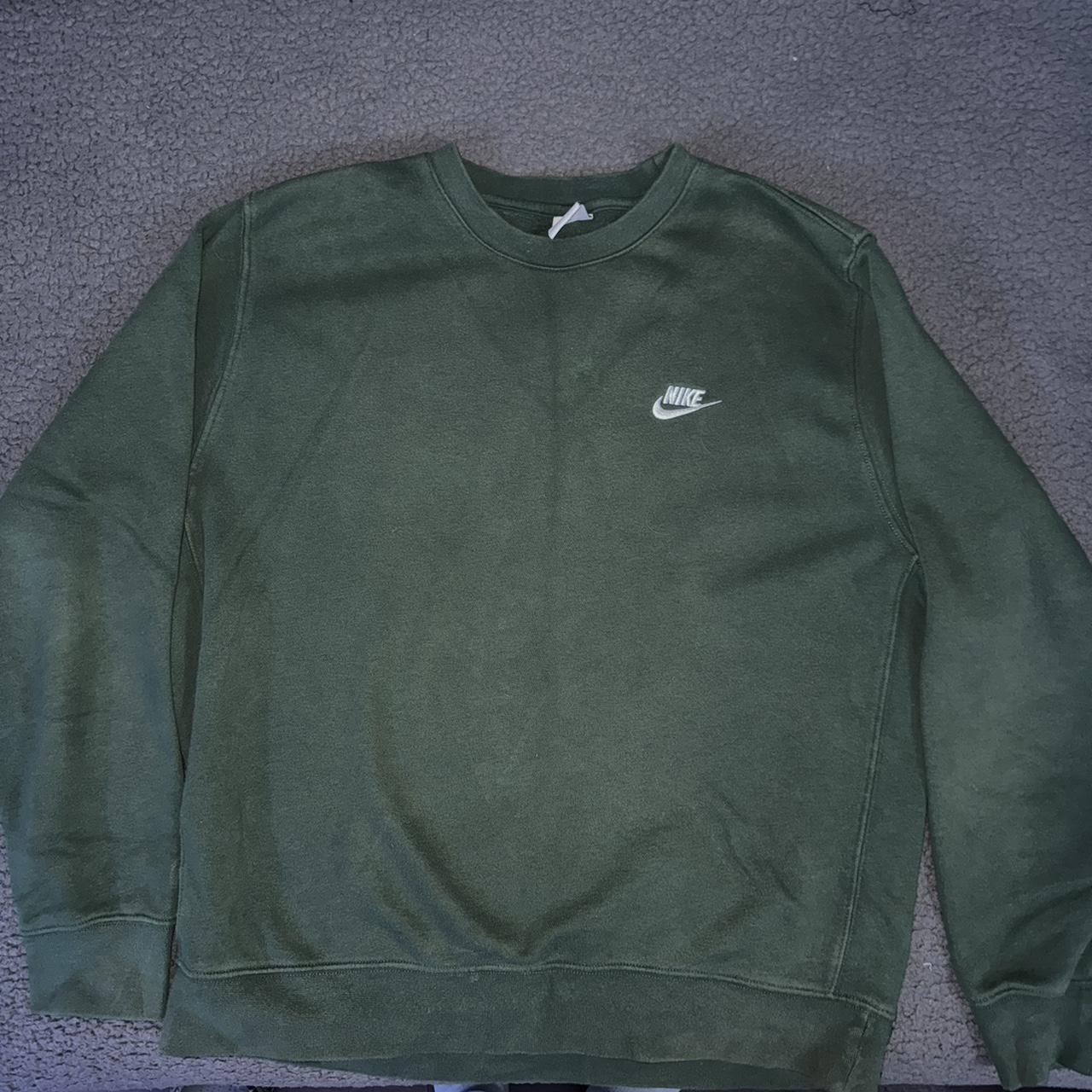 Dark green nike crewneck sweatshirt sweatshirt depop