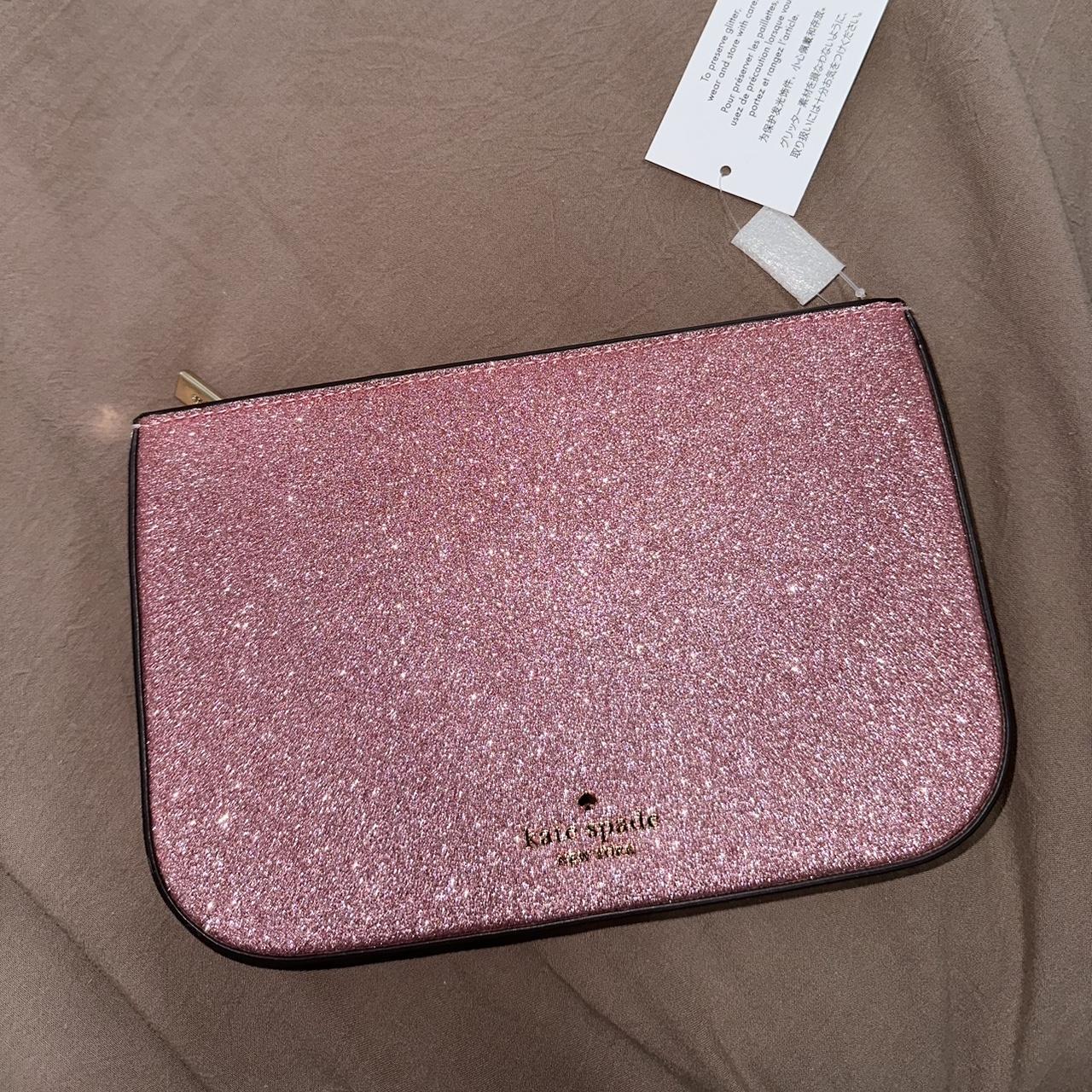 Sale Kate Spade pink glitter clutch