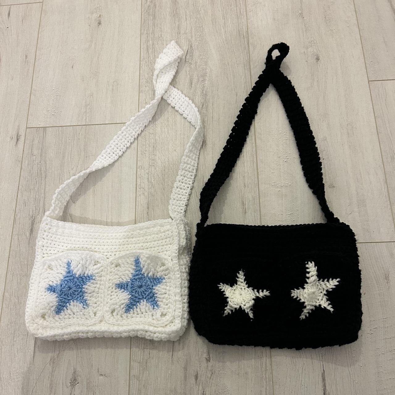 Handmade Crochet Star Messenger Bag Can Be Made In Depop