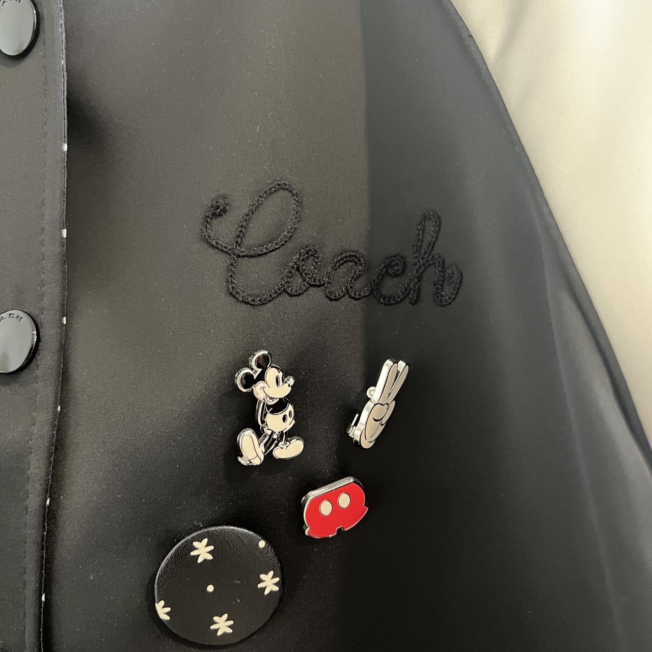 Coach x Disney black satin jacket featuring a stand | Depop
