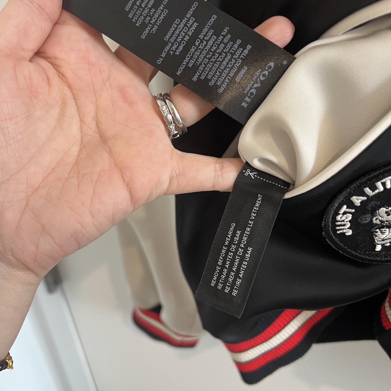 Coach x Disney black satin jacket featuring a stand | Depop