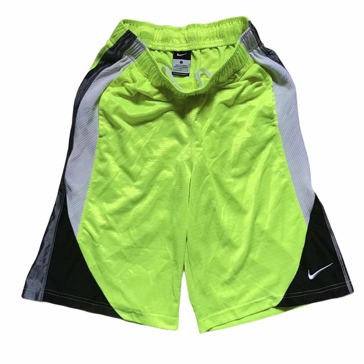 Nike Youth Athletic Basketball Sport Shorts Neon... Depop
