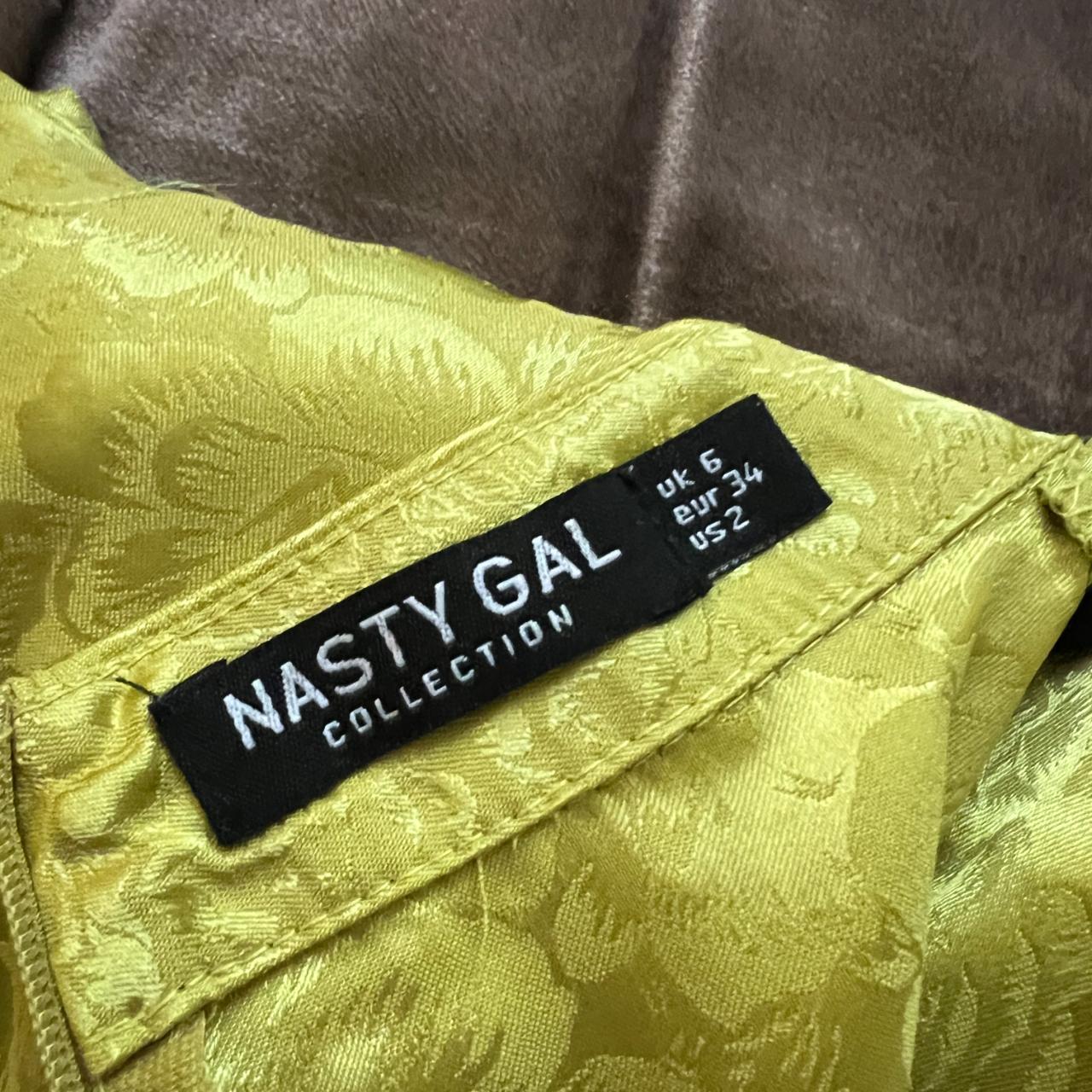 Nasty Gal dress Asymmetrical lime green Brand: Nasty... - Depop