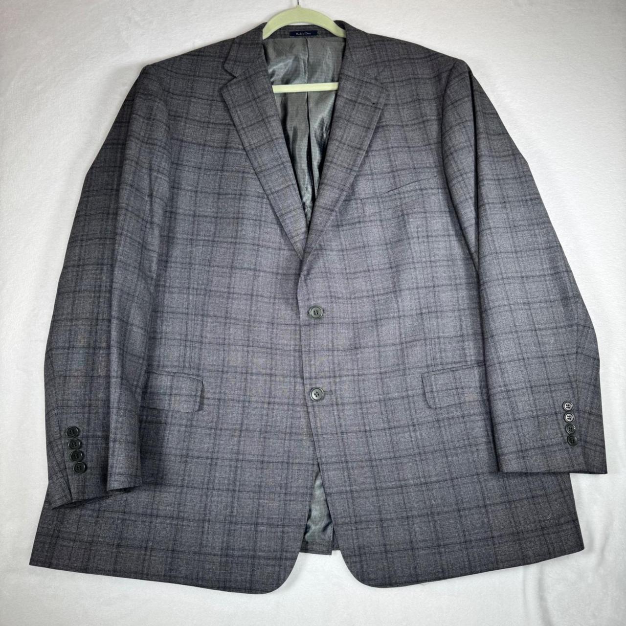 Preloved Men's Tailored jacket - Grey/Blue – Turn… - image 2