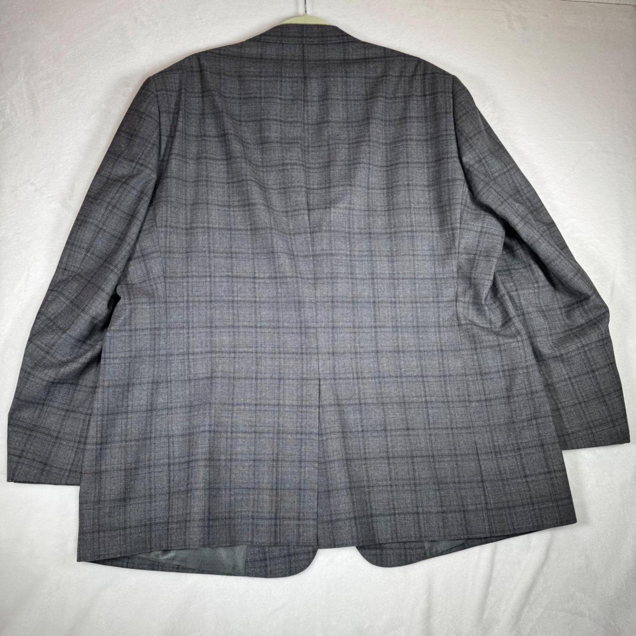 Preloved Men's Tailored jacket - Grey/Blue – Turn… - image 3