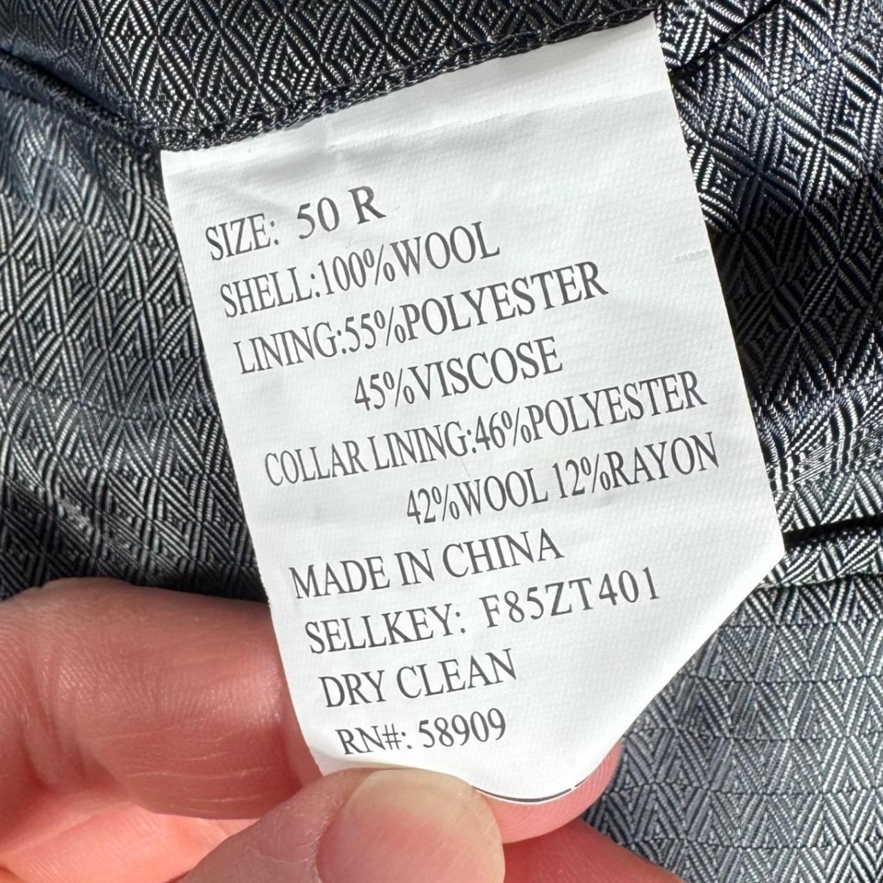 Preloved Men's Tailored jacket - Grey/Blue – Turn… - image 6