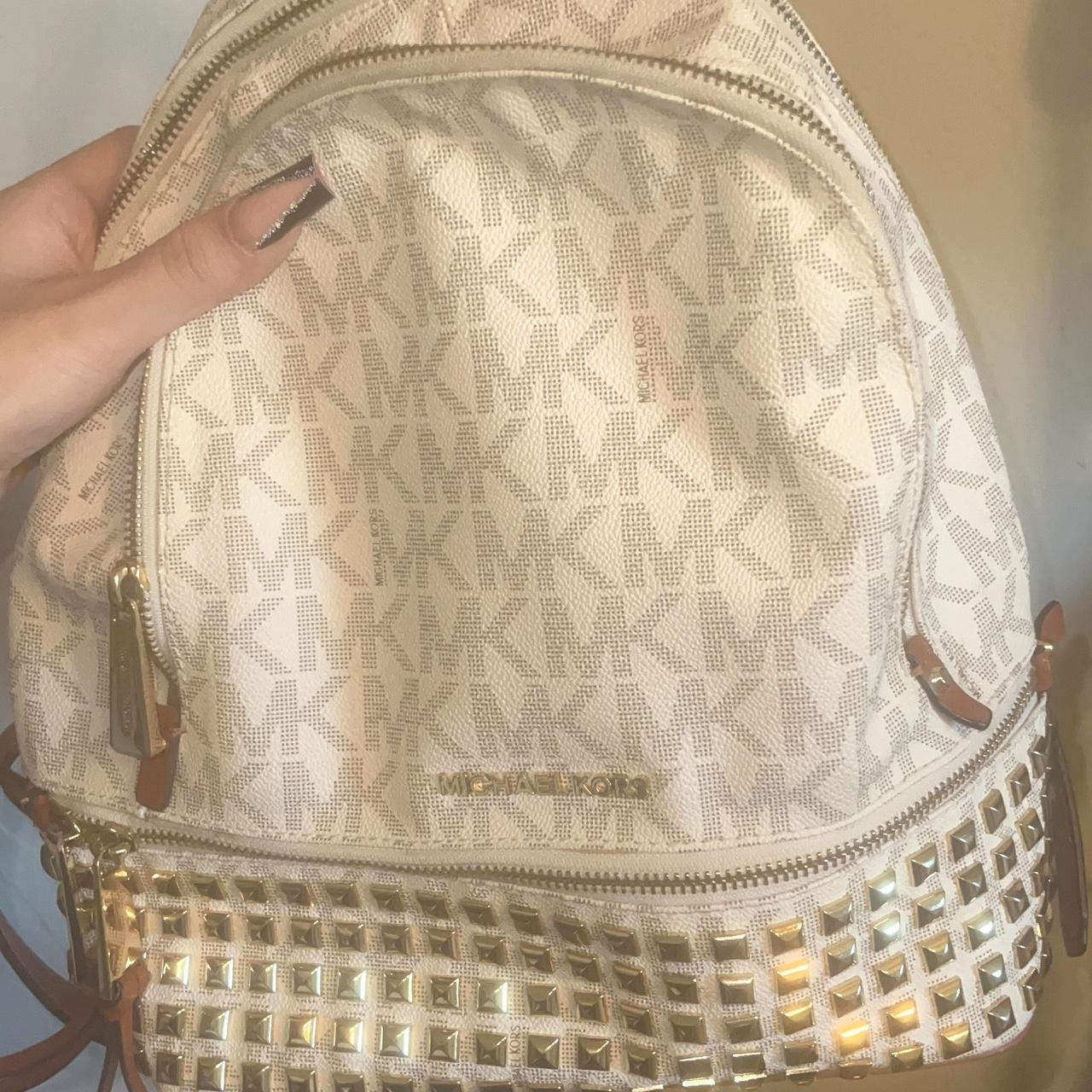 Medium Sized Michael Kors Studded Backpack Vanilla. Depop