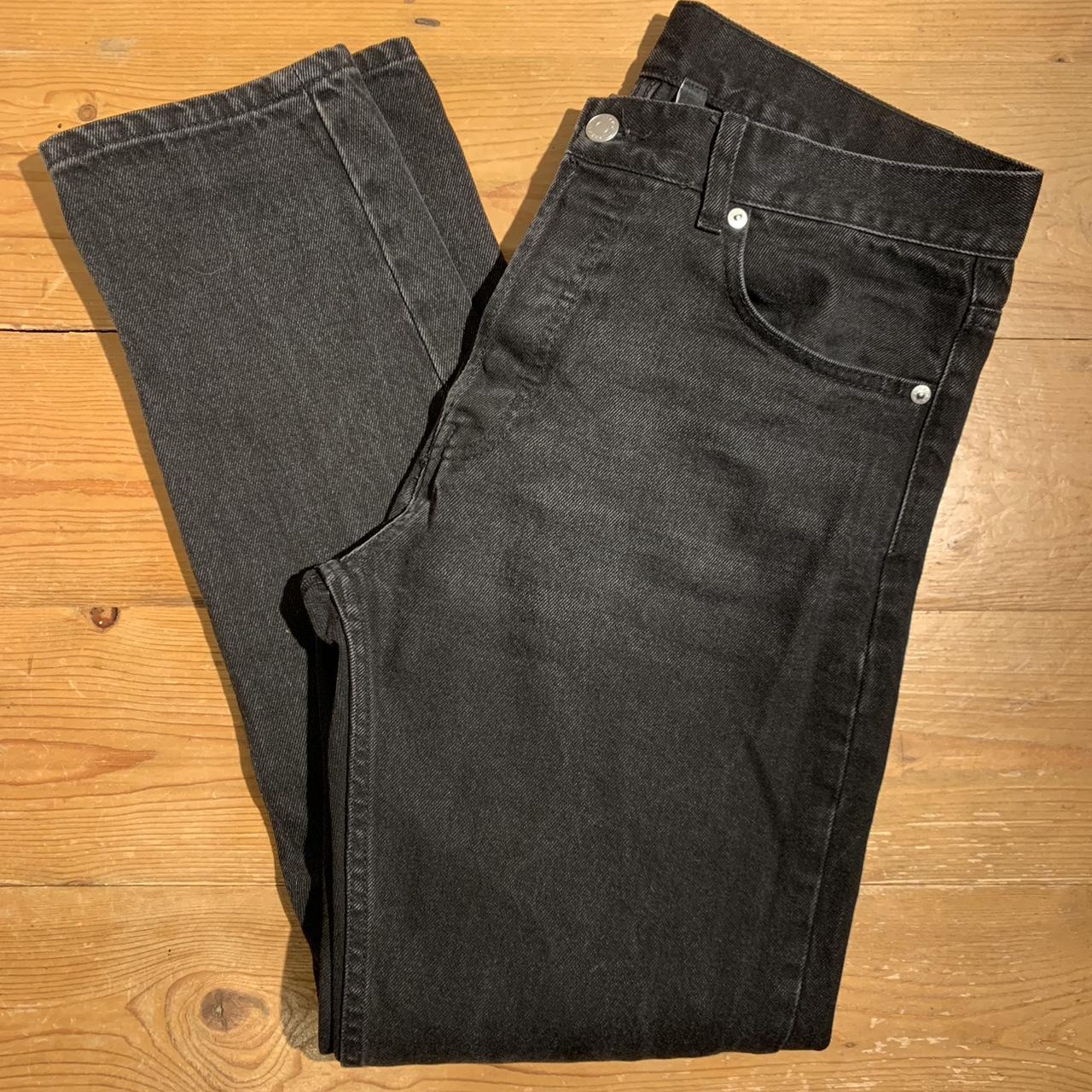 Weekday Pine- black jeans Slim fit 30W30L - Depop