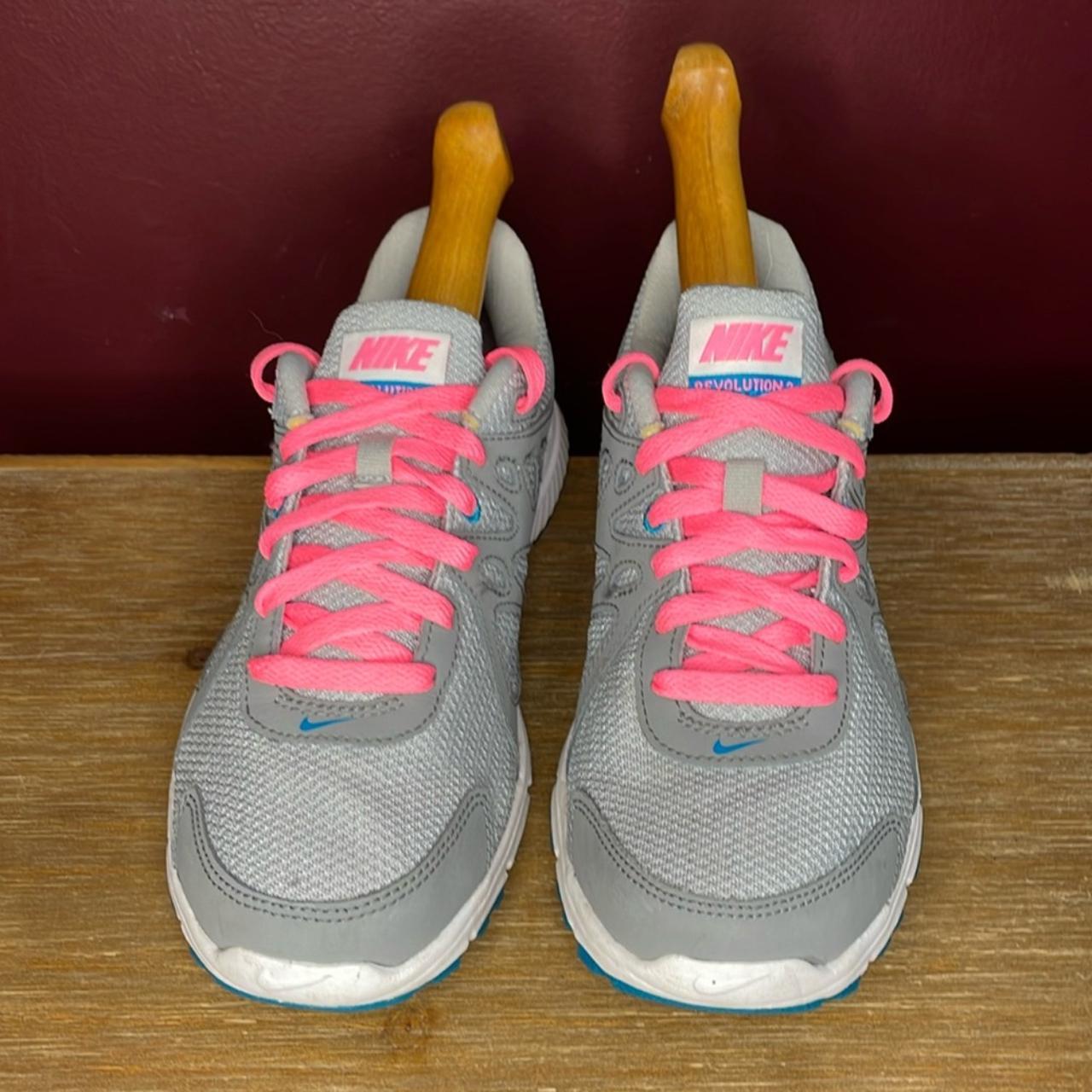 Nike Revolution 2 Women s 9 Wolf Gray Turquoise Pink. Depop