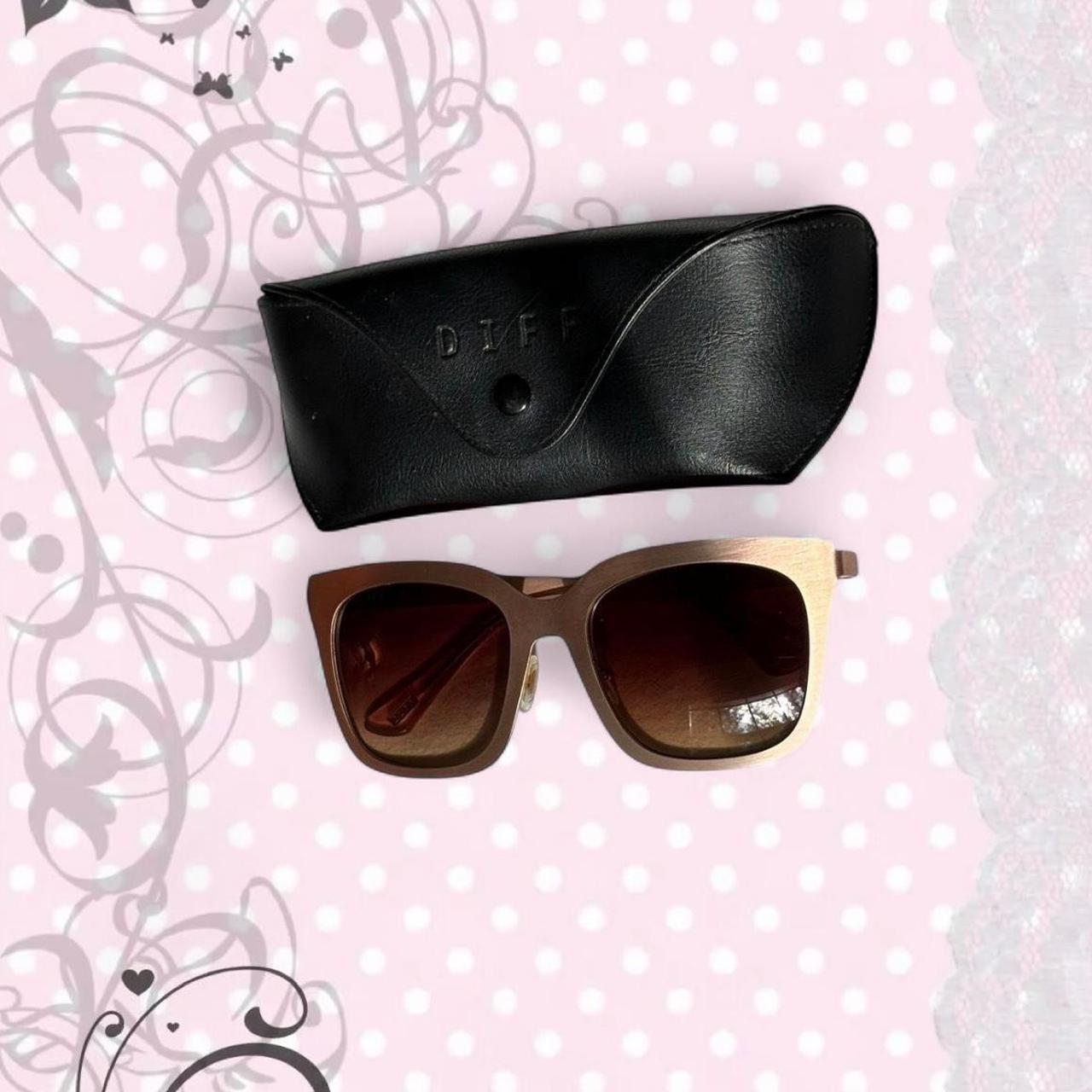 DIFF Women's Square Sunglasses - Brown/Tan – Diff… - image 1