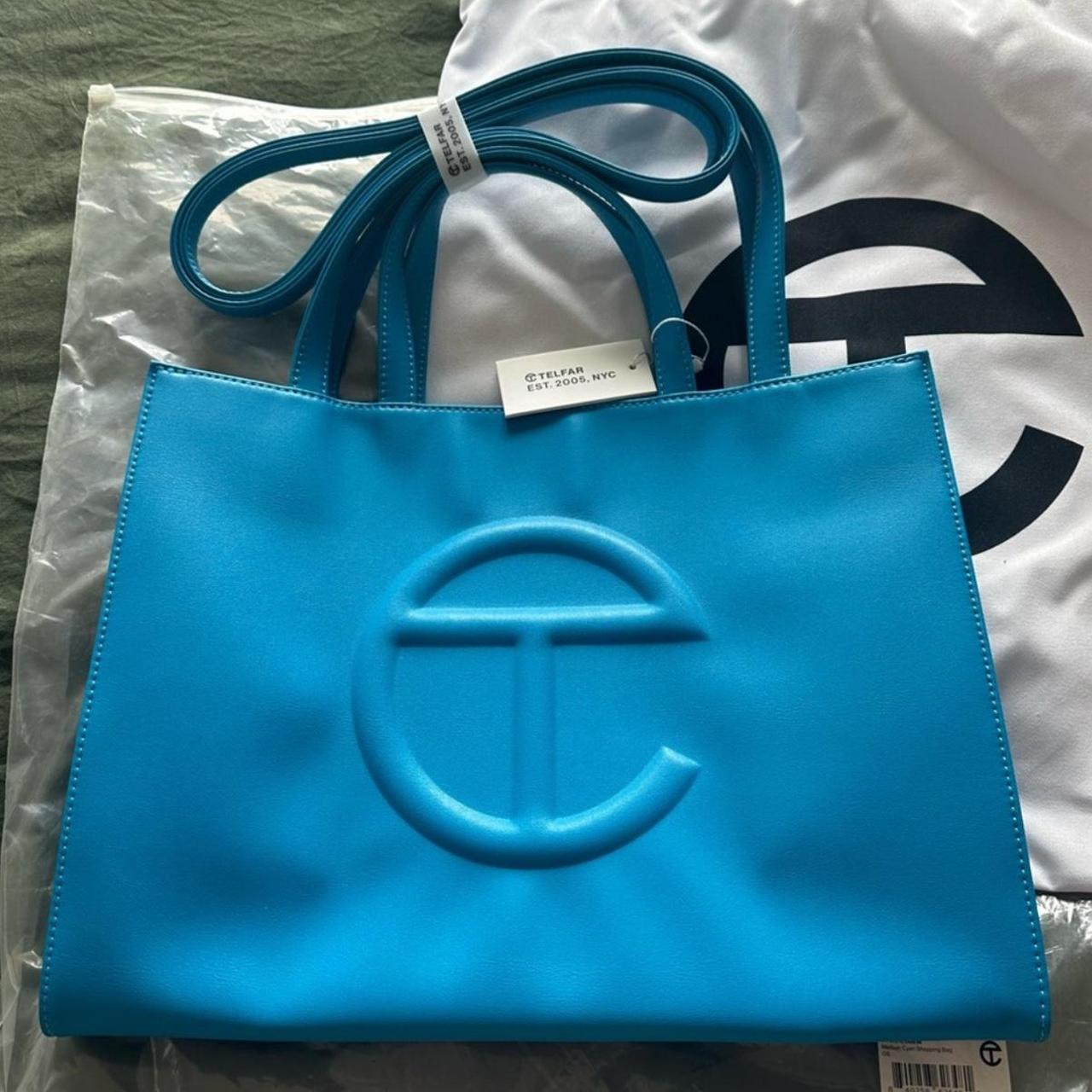 Medium Cyan Telfar bag NEW - Depop