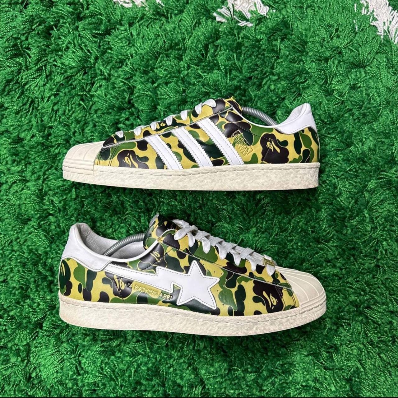 Bapesta x superstar💚🤎 Size 11.5 used with og... - Depop