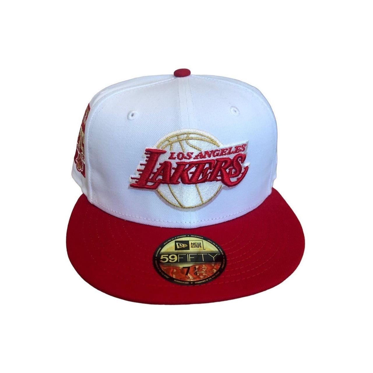 New Era Caps Los Angeles Lakers 59FIFTY Fitted Hat White/Red/Gold