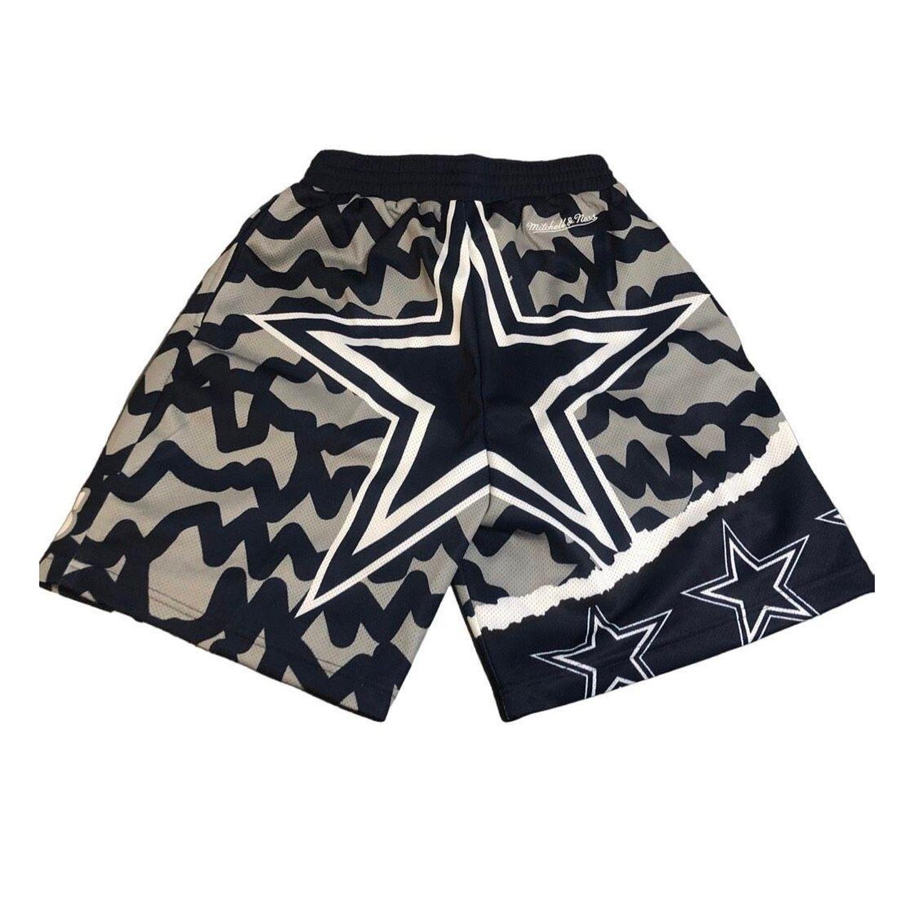 Men's Dallas Cowboys Mitchell & Ness Navy Jumbotron 2.0 Sublimated Shorts