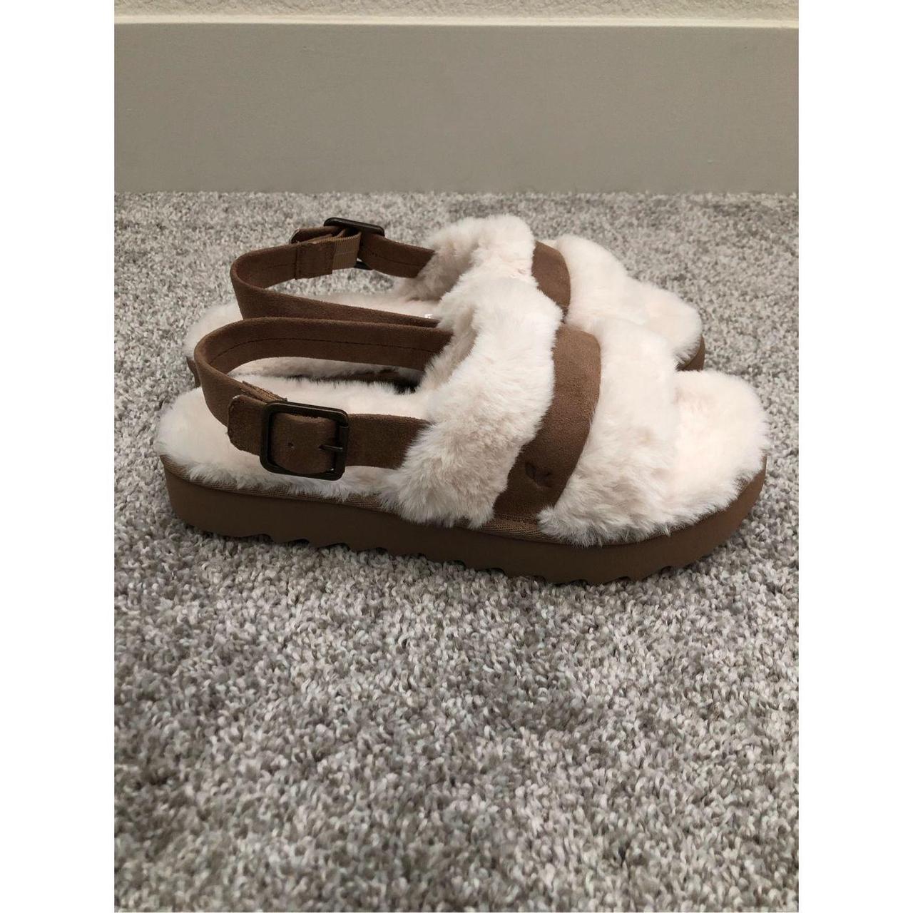 Koolaburra by UGG Fuzz-D Up Slippers Sandals size 9 / 9.5 in Natural |  Koolaburra by ugg, Slipper sandals, Uggs