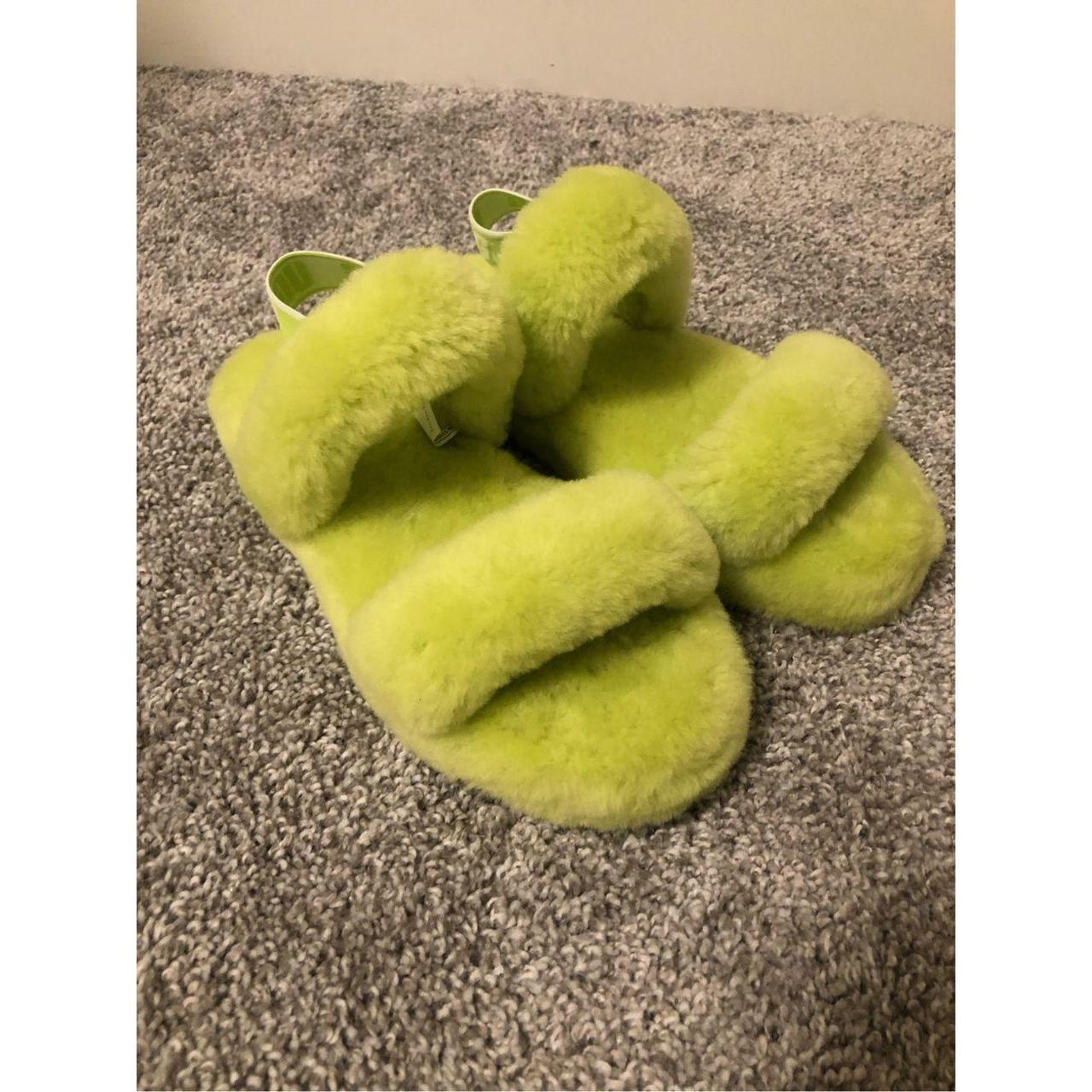 UGG Oh Yeah Slides Neon Green Women s Size 5 New. Depop