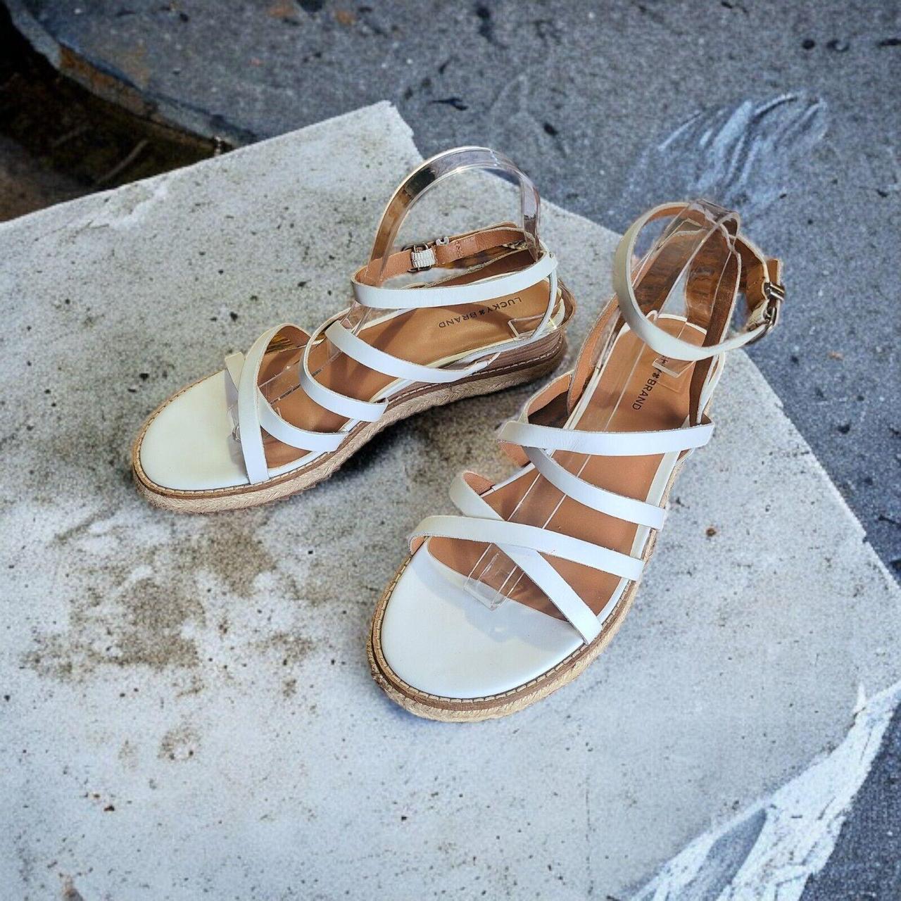 Shops lucky brand white sandals