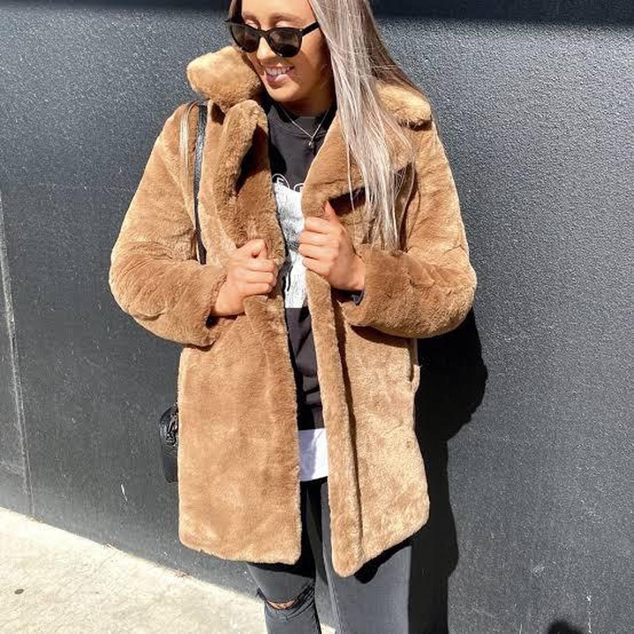 Ena pelly minimalist faux fur jacket on sale