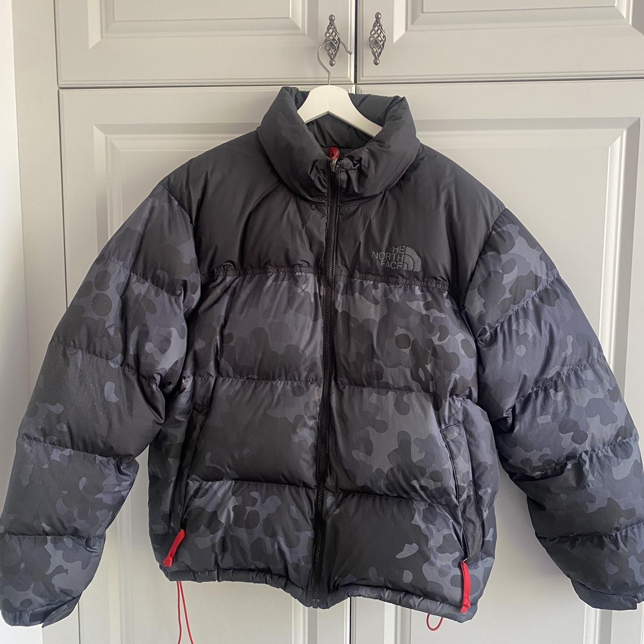 Limited edition mint Black camo north face puffer. Depop