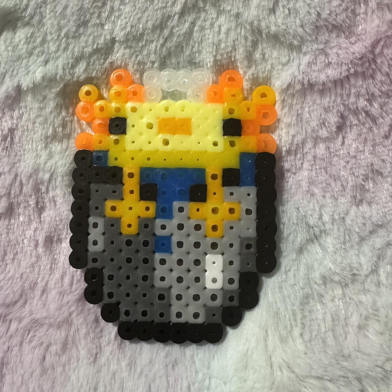 Small Perler Beads Minecraft Perler Bead Minecraft Axolotl Yellow,