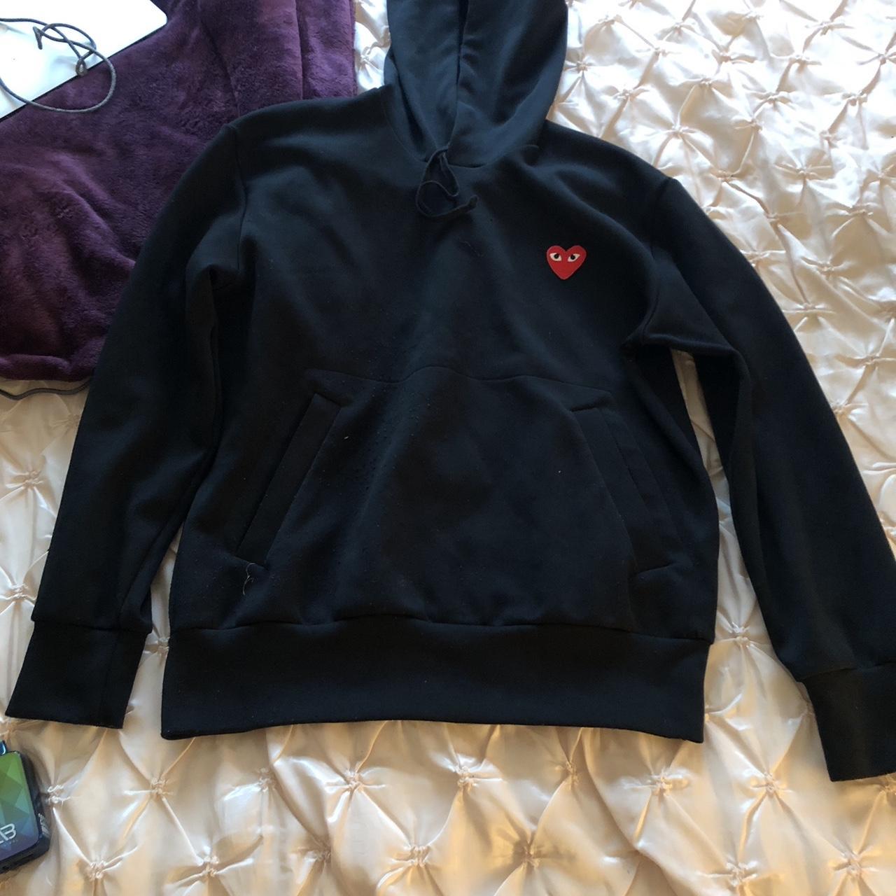 Cdg hoodie fits small, worn only 3 times - Depop