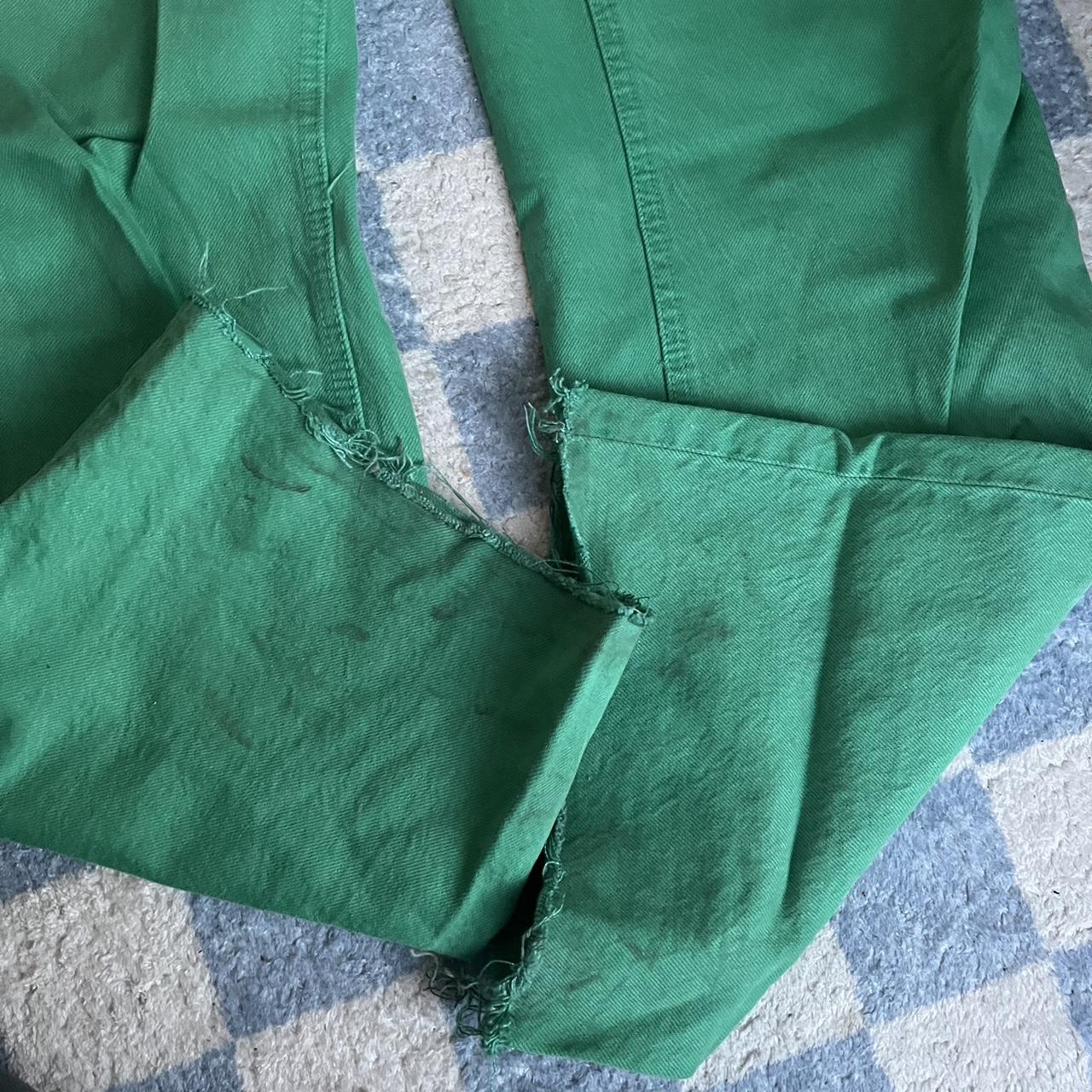 Zara Green jeans💚💚 Beaut zara full length wide leg... Depop
