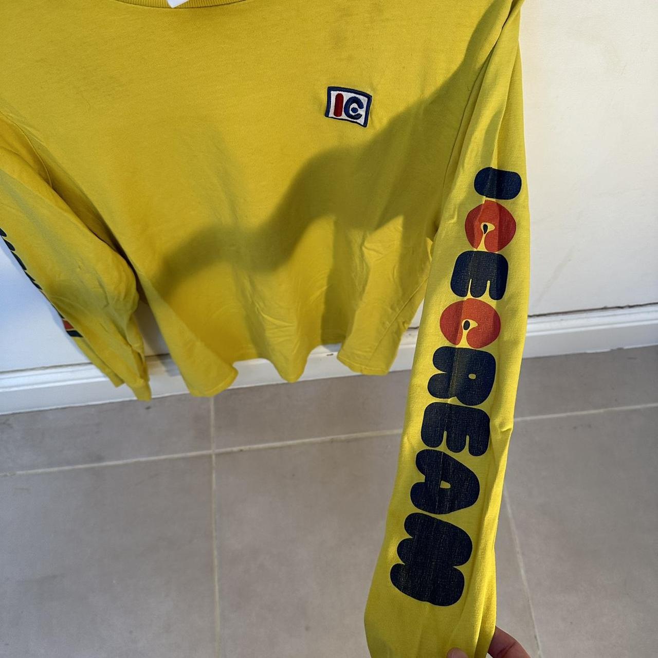 Ice Cream yellow long sleeve. Print on chest and... Depop