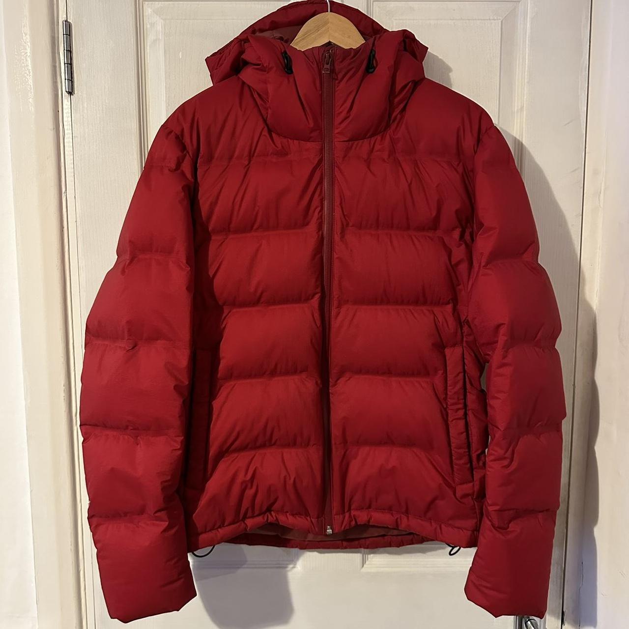 Red Uniqlo down puffer jacket. Great quality... Depop