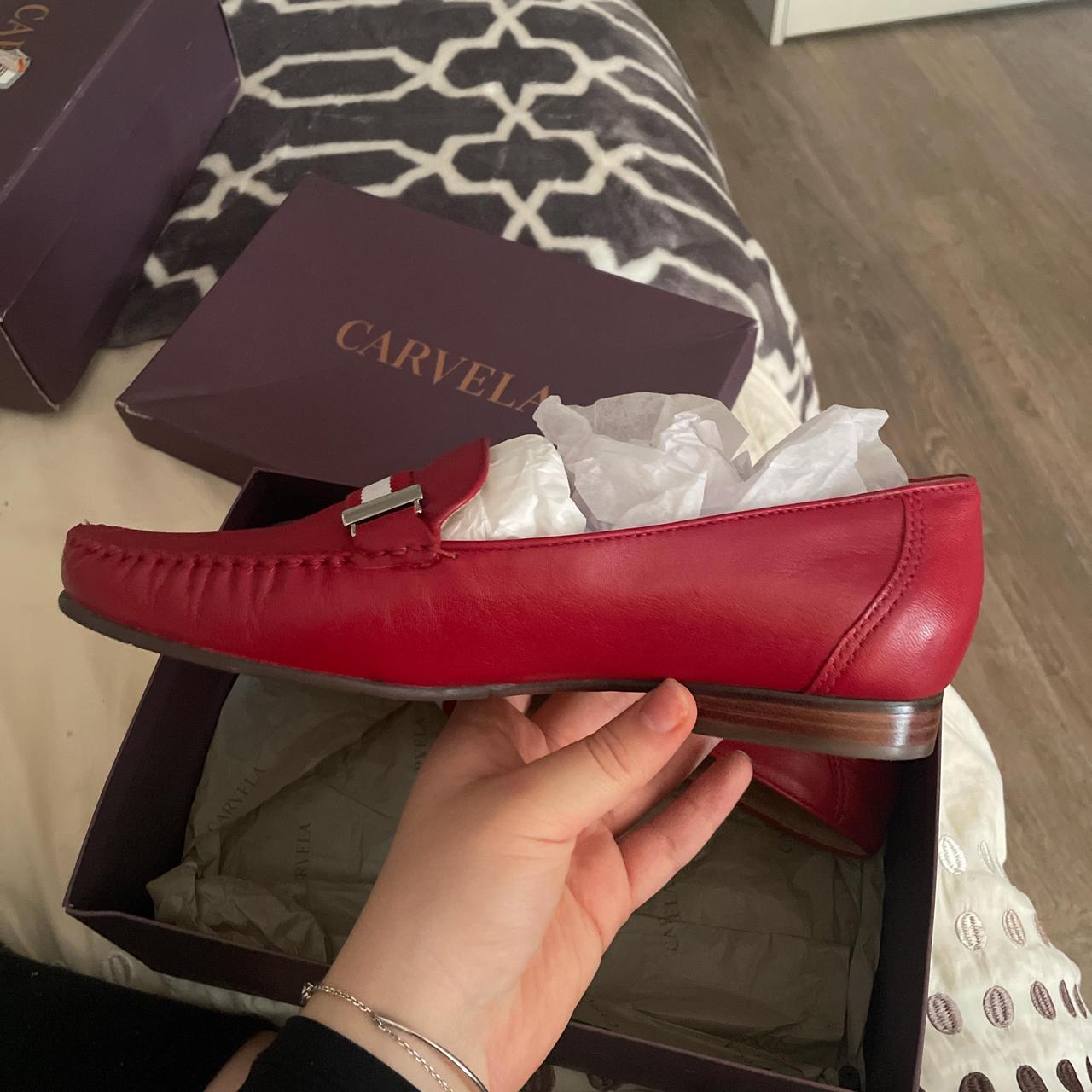 Carvela Charlie Red leather loafer Never worn before Depop