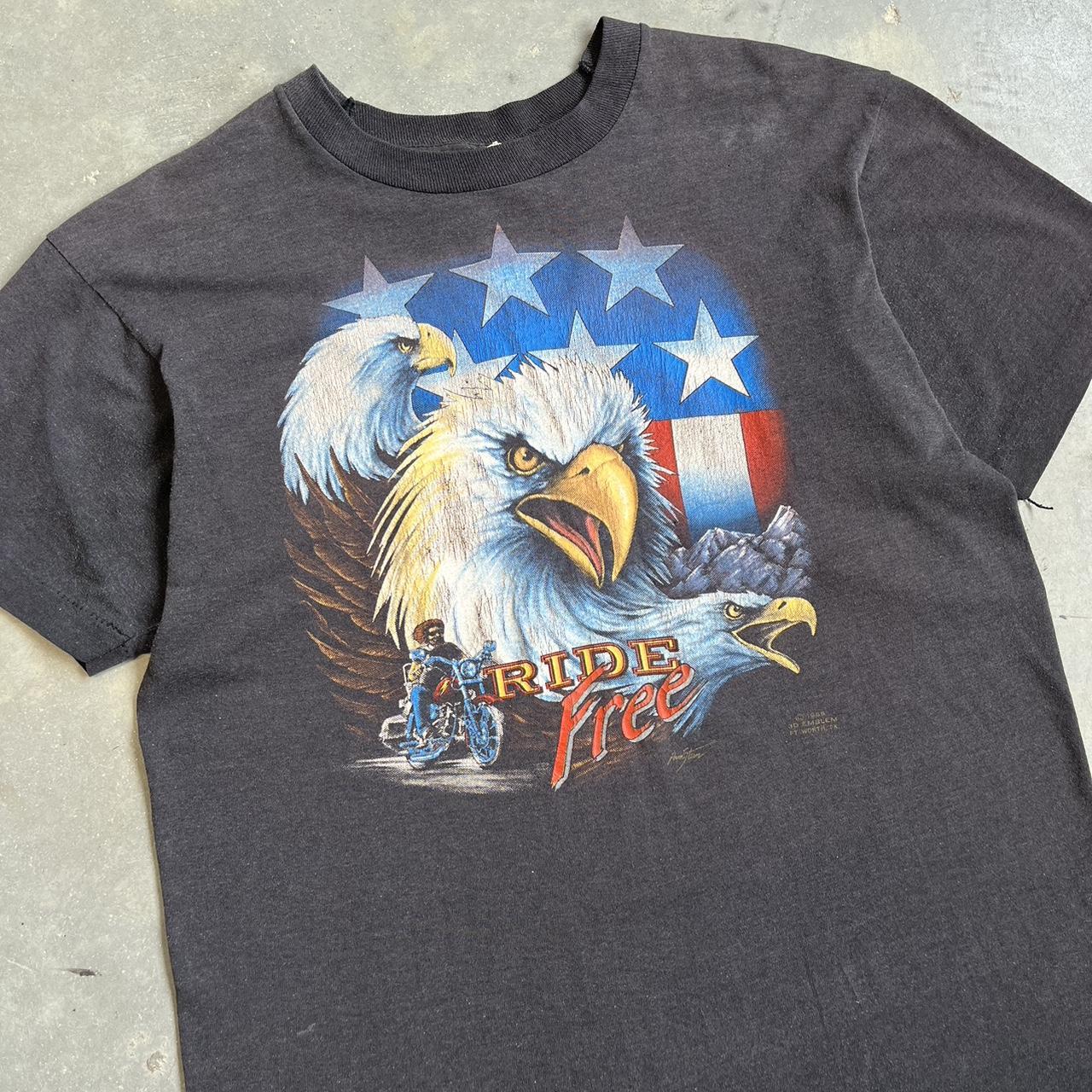 Bird Fluff Vintage Bald Eagle Unisex T-Shirt Asphalt / M