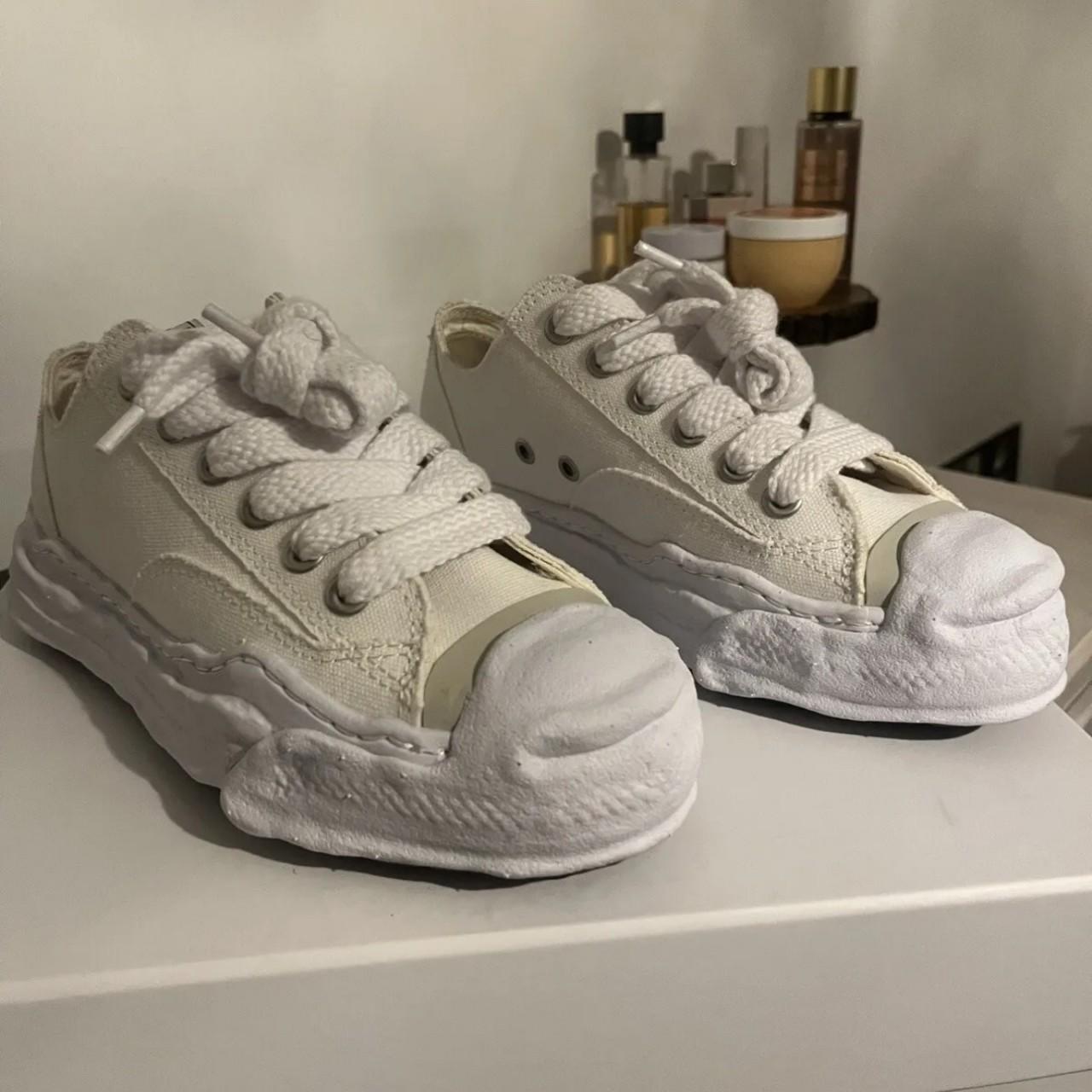 White miharas for $90 contact me here 216 77O O5O5... - Depop