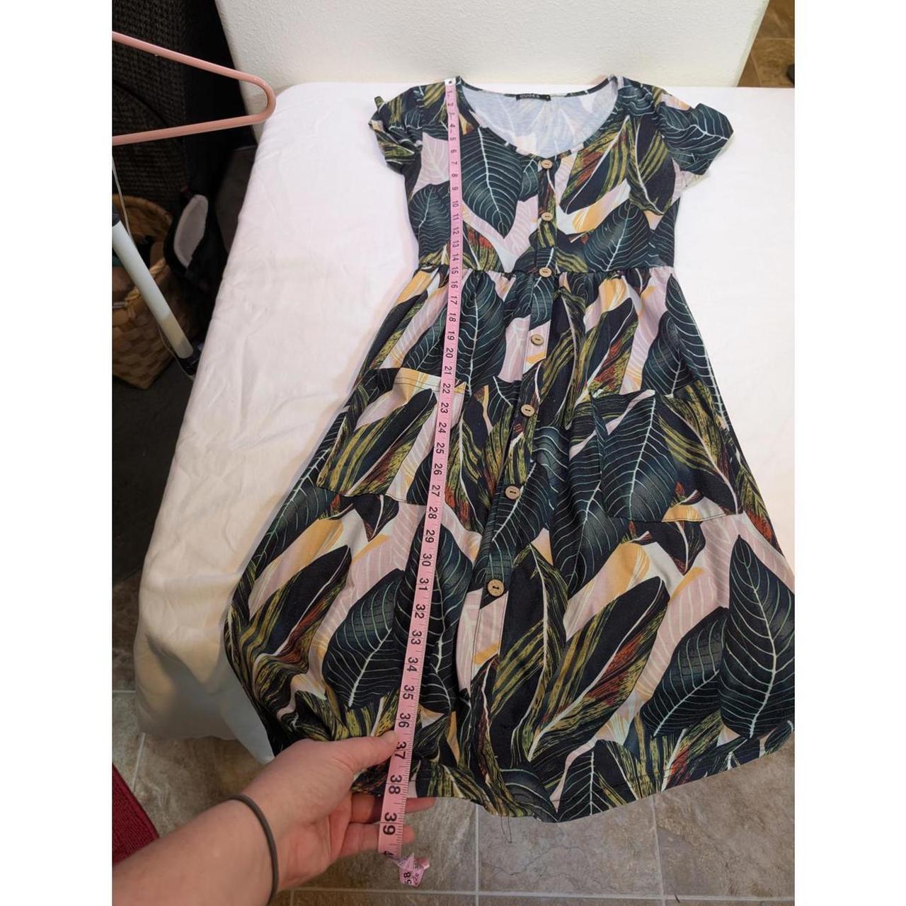 Preloved Women's Dress - Green/Black - S – Ouges … - image 5