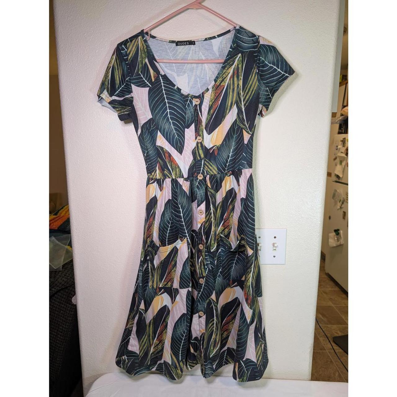 Preloved Women's Dress - Green/Black - S – Ouges … - image 8