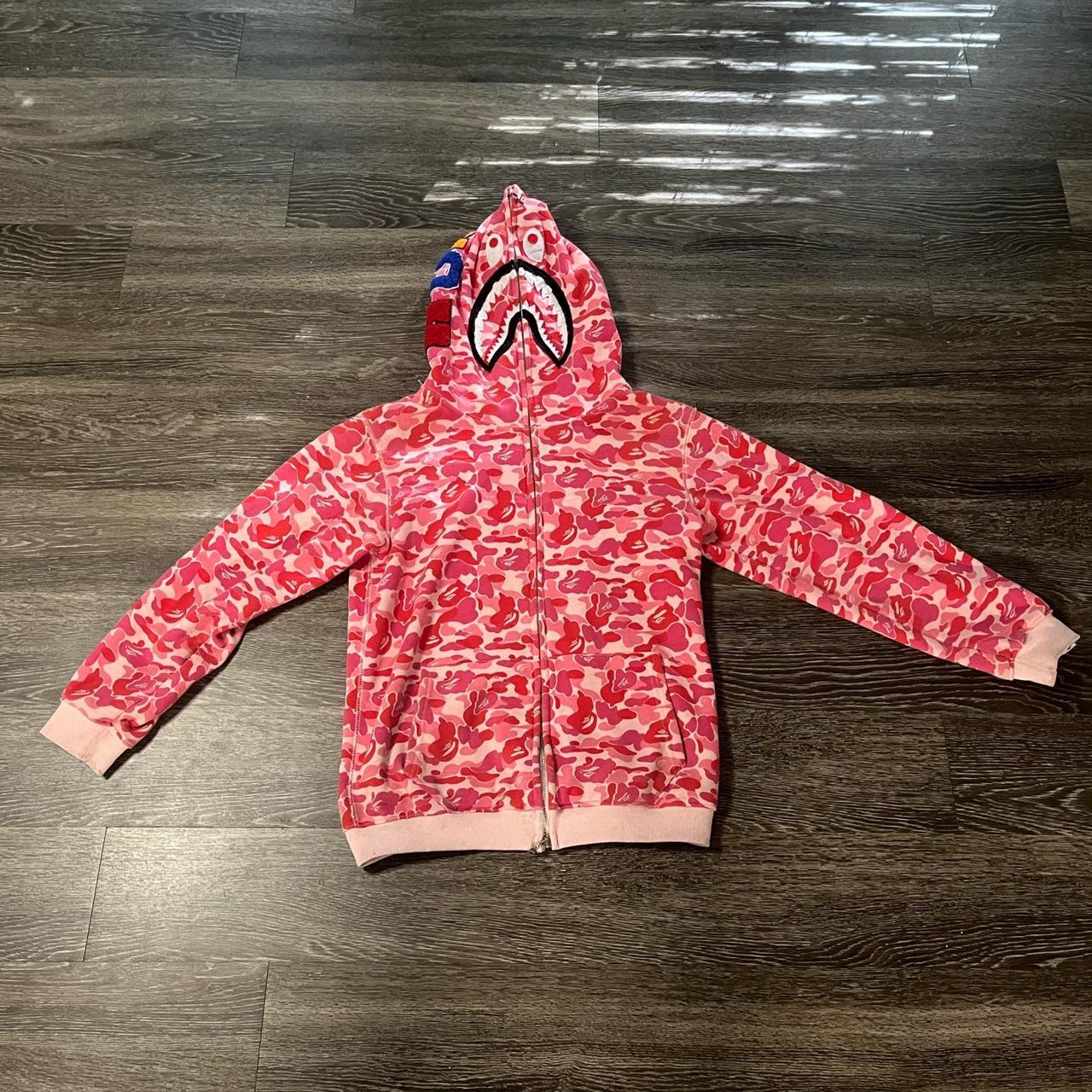 bape hoodie jacket bape pinkbape Depop