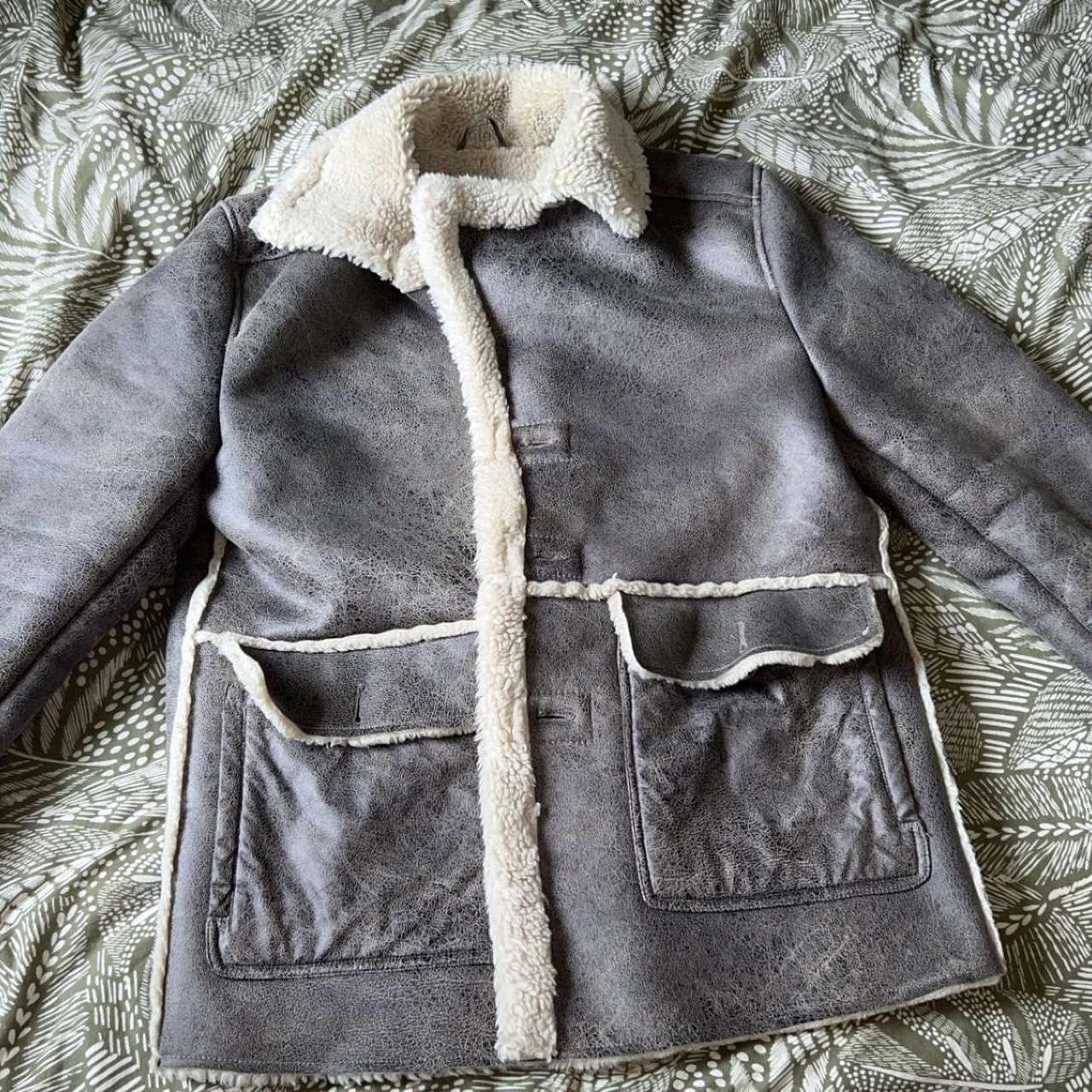 River island grey aviator jacket online