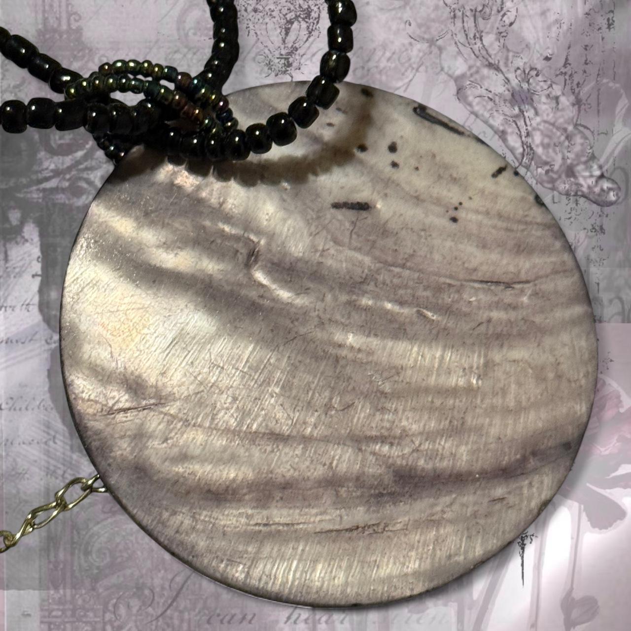 Women's Necklace - Silver/Multi – Silver shell pe… - image 3